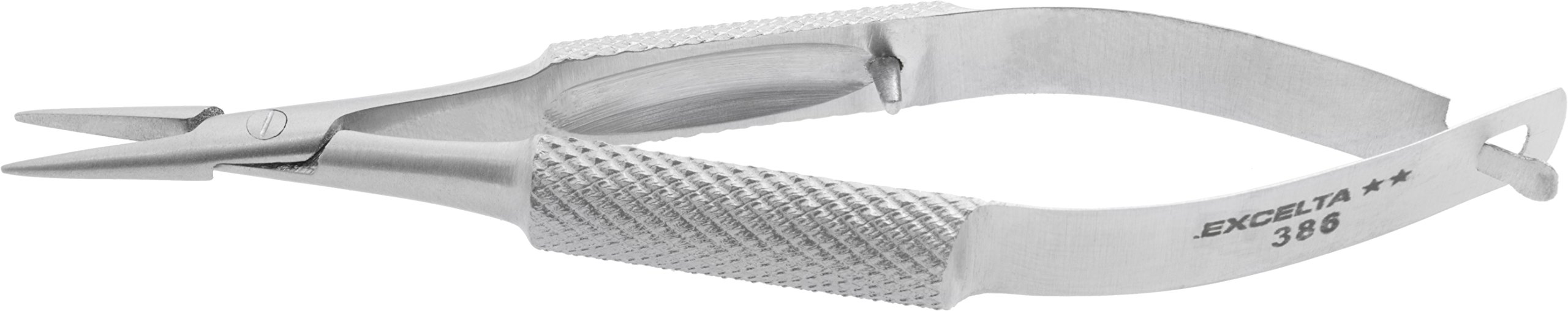 Excelta - 386 - Pliers - Micro - Flat Nose - Two Star - SS - Self Opening, 0.17" Height, 0.52500000000000002" Wide, 3" Length