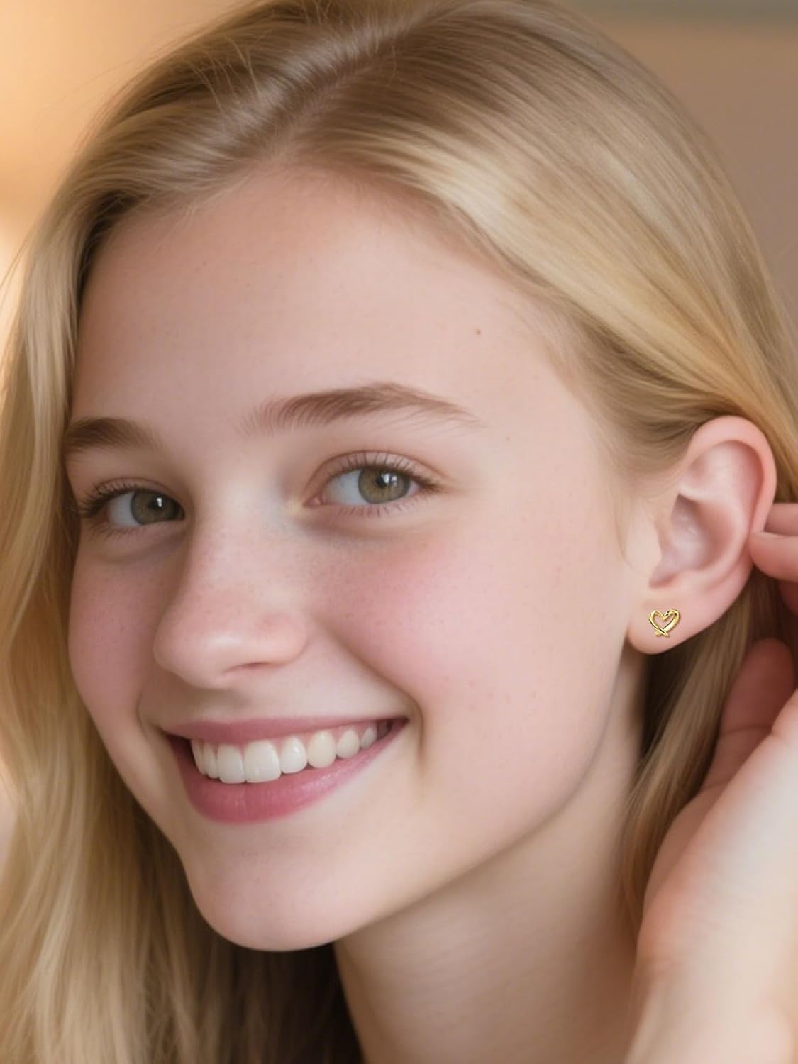 Minimalist Tiny Heart Stud Earrings for Women Silver Plated Hypoallergenic Cute Small Love Hearted Studs Cartilage Post Mini Dainty Pierced Ear Birthday Party Jewelry Gifts - Image 3