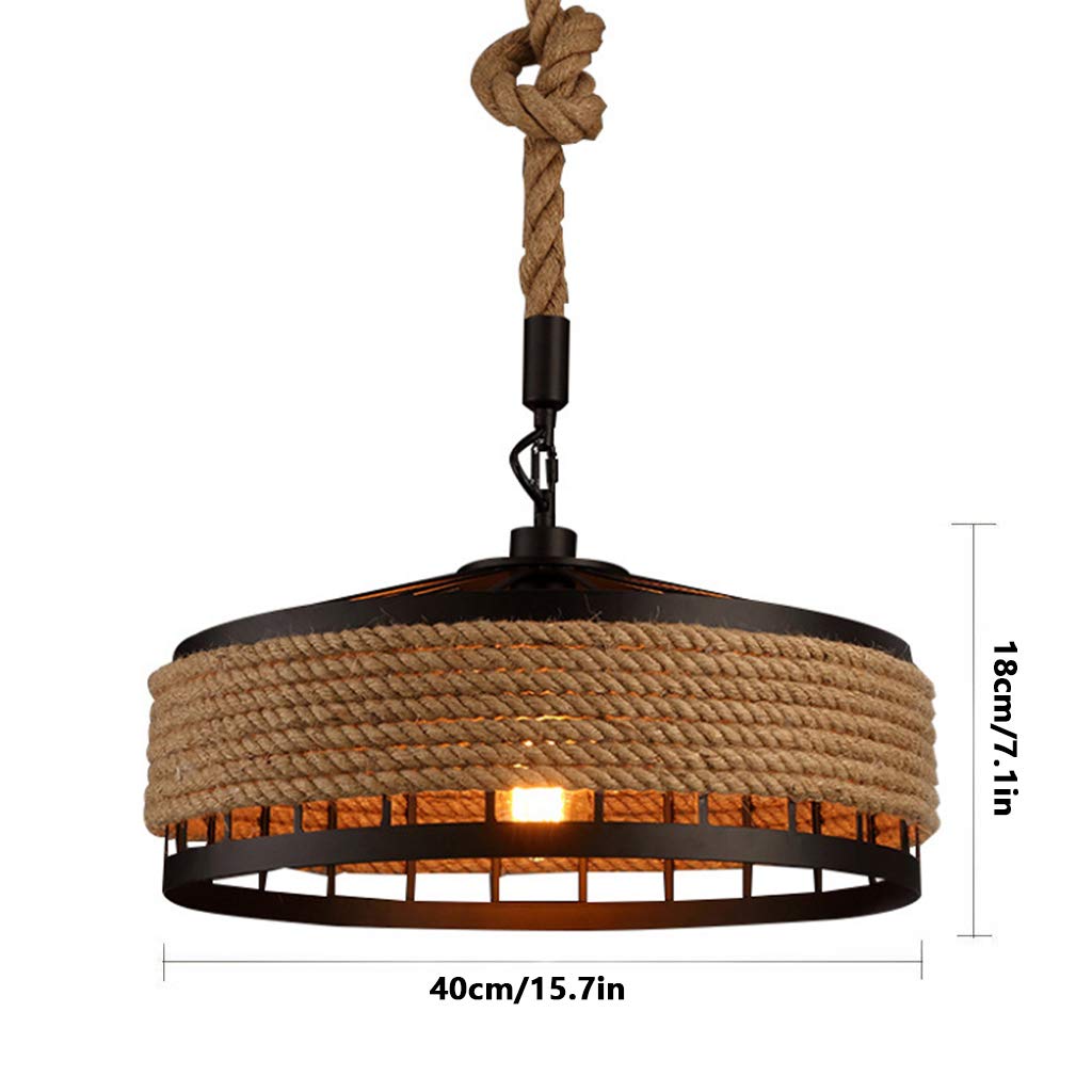 Rétro Industriel Fer Vintage Loft Lustre Lampe Suspendue