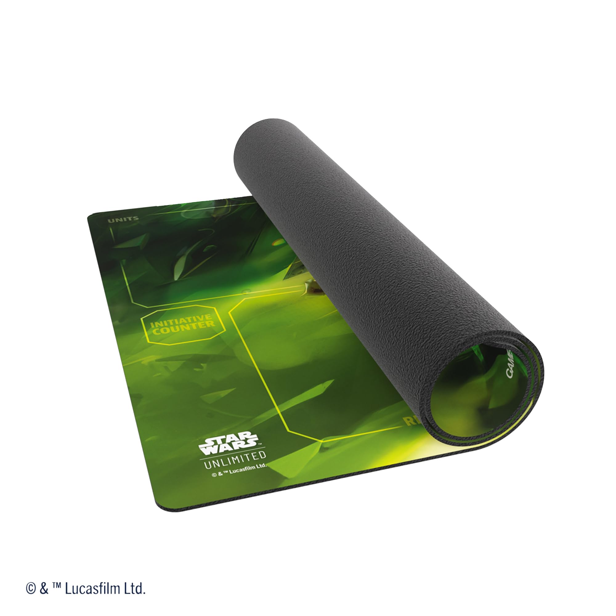 Star Wars Unlimited Speeder Bike Chase PRIME GAME MAT - oficjalnie licencjonowany kolorowy gracz z nadrukiem, antypoślizgowy 24" od 14" Rubber Mat, kompatybilny z TCG i LCGs, Made by Gamegenic