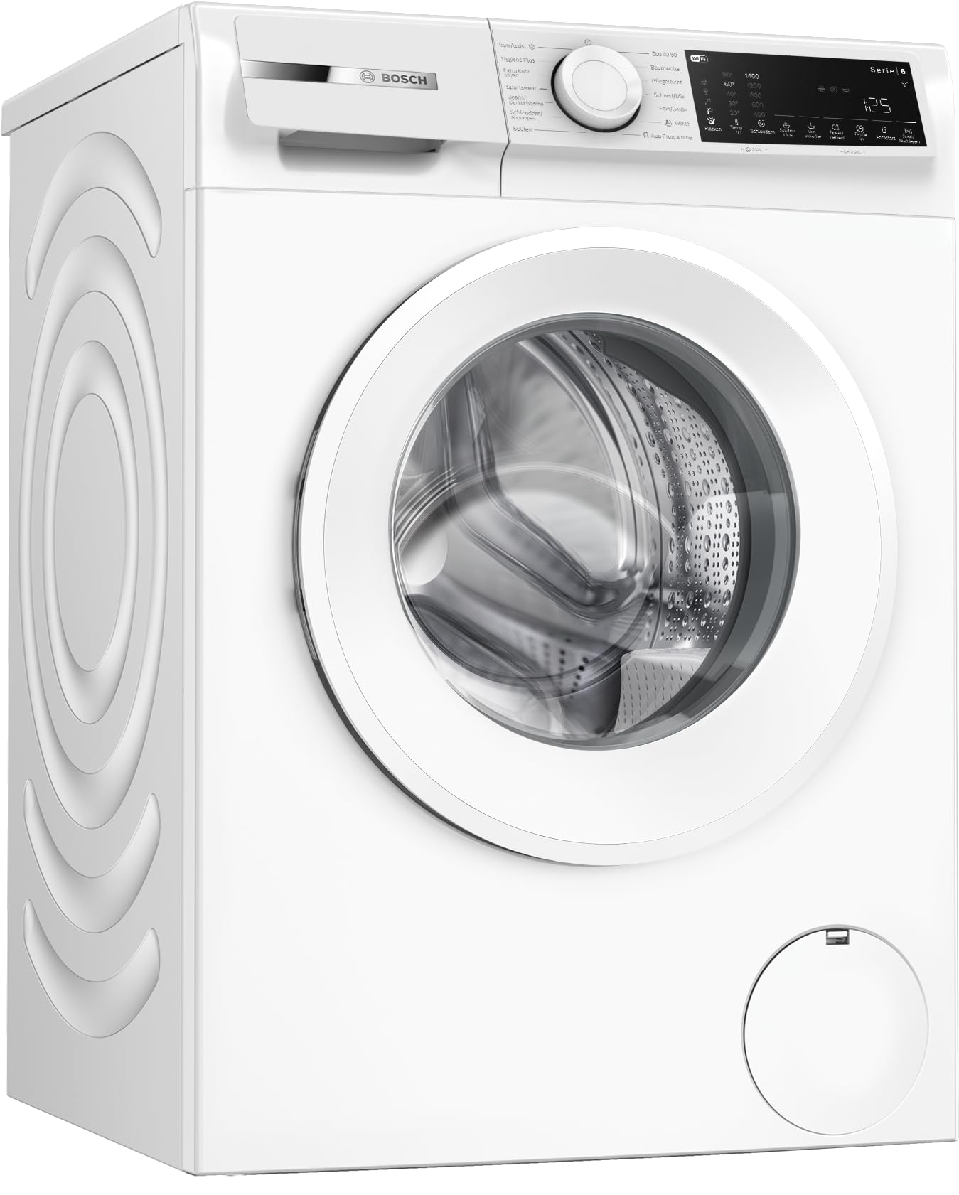 Bosch Serie 6 Smarte Frontlader-Waschmaschine 10 kg 1400 UpM WGJ2540S1 | Iron Assist reduziert Knitterfalten, Fleckenautomatik gegen 4 Flecken, Ariel Express 30 Programm, AquaStop
