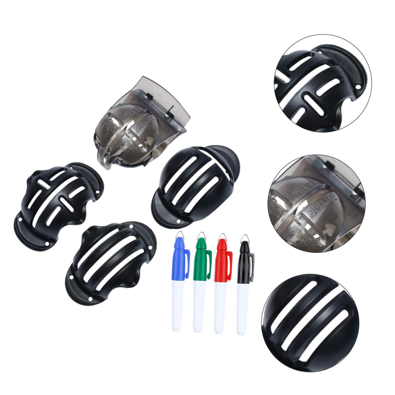 BESTonZON Zeilenzeichnung Set Golfmarker Linienmarkierung Markierungsgolf Werkzeug Golflinie Schublade Hersteller von Golflinien Golfzubehör Markierstift Stift malen Zufällige Farbe