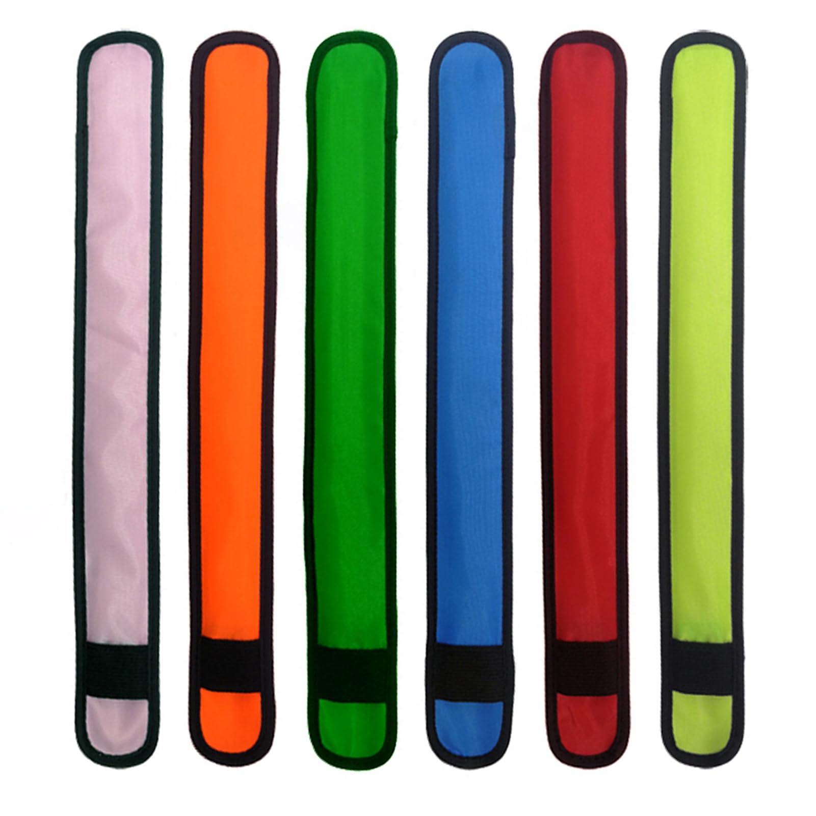 Led Fiber Optic Bracelet 6pcs Led Light Up Clap Wristband Reflective Bracelet for Night Safety Cycling Walking Glow in Dark 3 Modes Wrist Light Mix Color