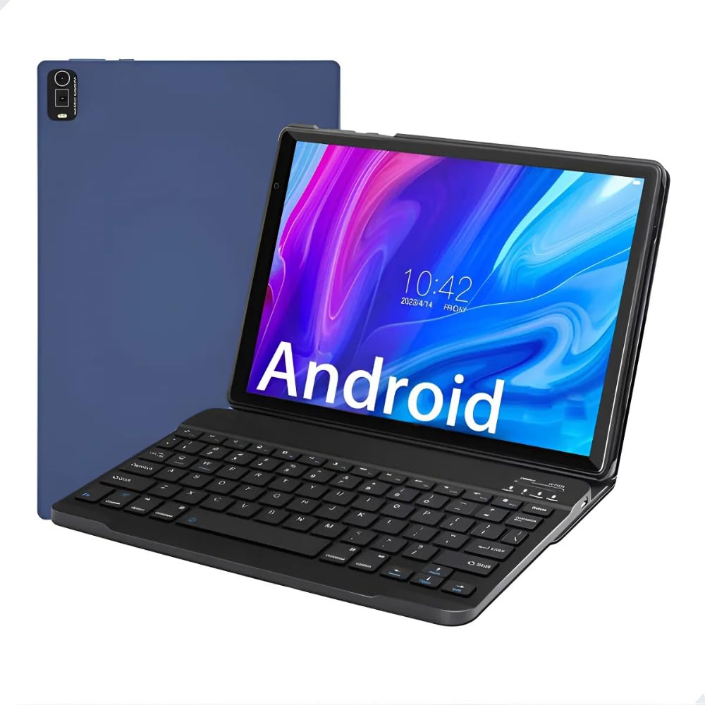Tablet Android 13 10.1” 128GB - Teclado + Mouse + Capa – 6GB RAM