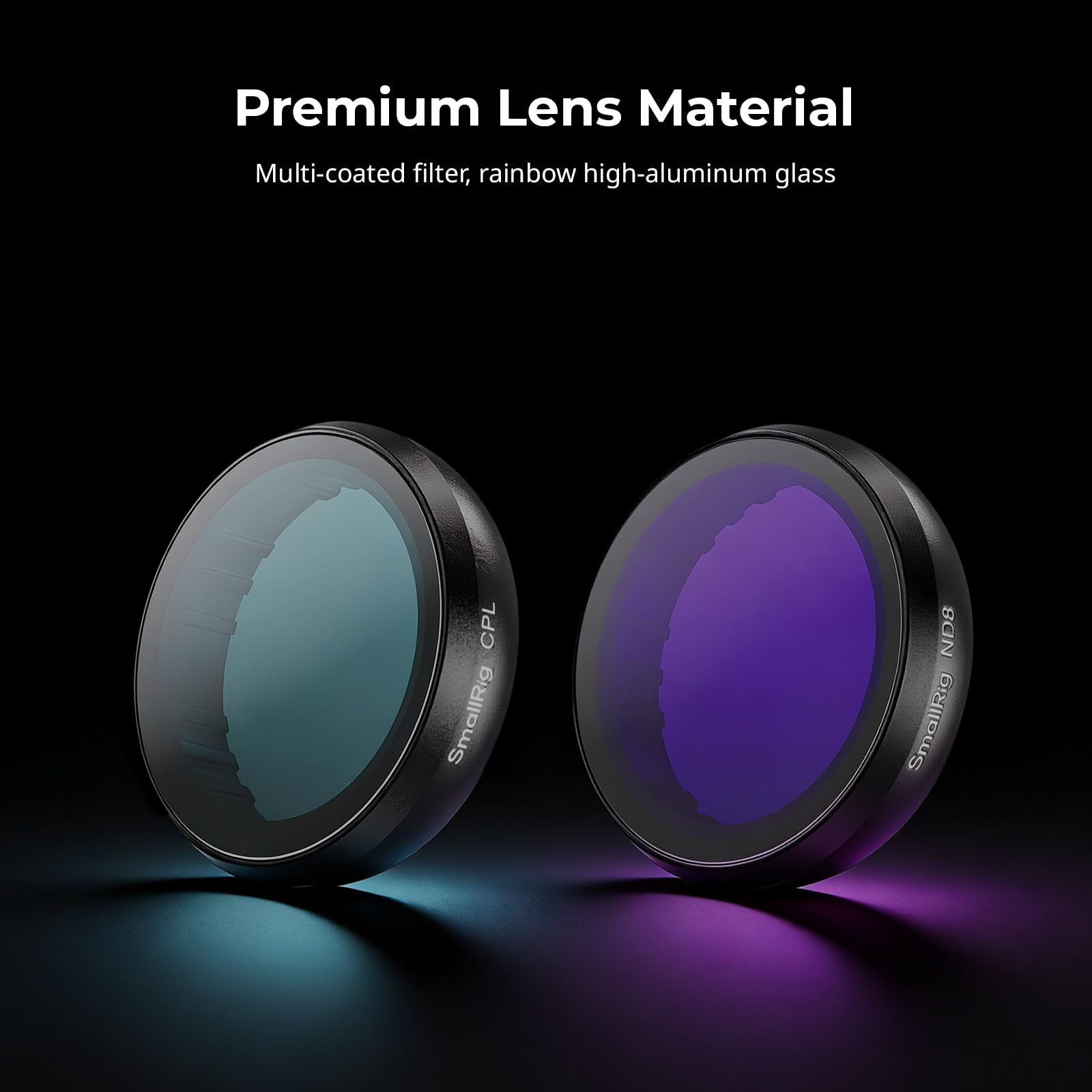 SMALLRIG GO Ultra Filter Kit for Insta360 GO Ultra, Snap-on Design, Includes ND8 Filter, CPL Filter, Silicone Lens Cover, and Cleaning Cloth - 5862