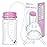 TidyFriend Anti-Colic Baby Bottle for Breastfeeding Babies 8oz, Baby Bottle with Straw for Convenient Feeding (Pink)