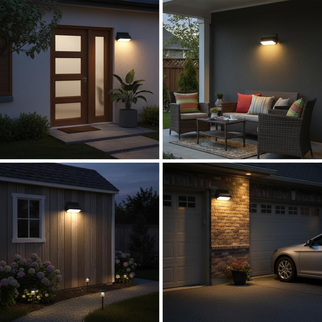 Modern Wall Sconce Outdoor Porch Light Waterproof Patio Lamp LED Wall Light Fixture Aluminum 13W 3000K Front Door Lamp for Indoor & Outdoor use Garden Yard 2 Pack