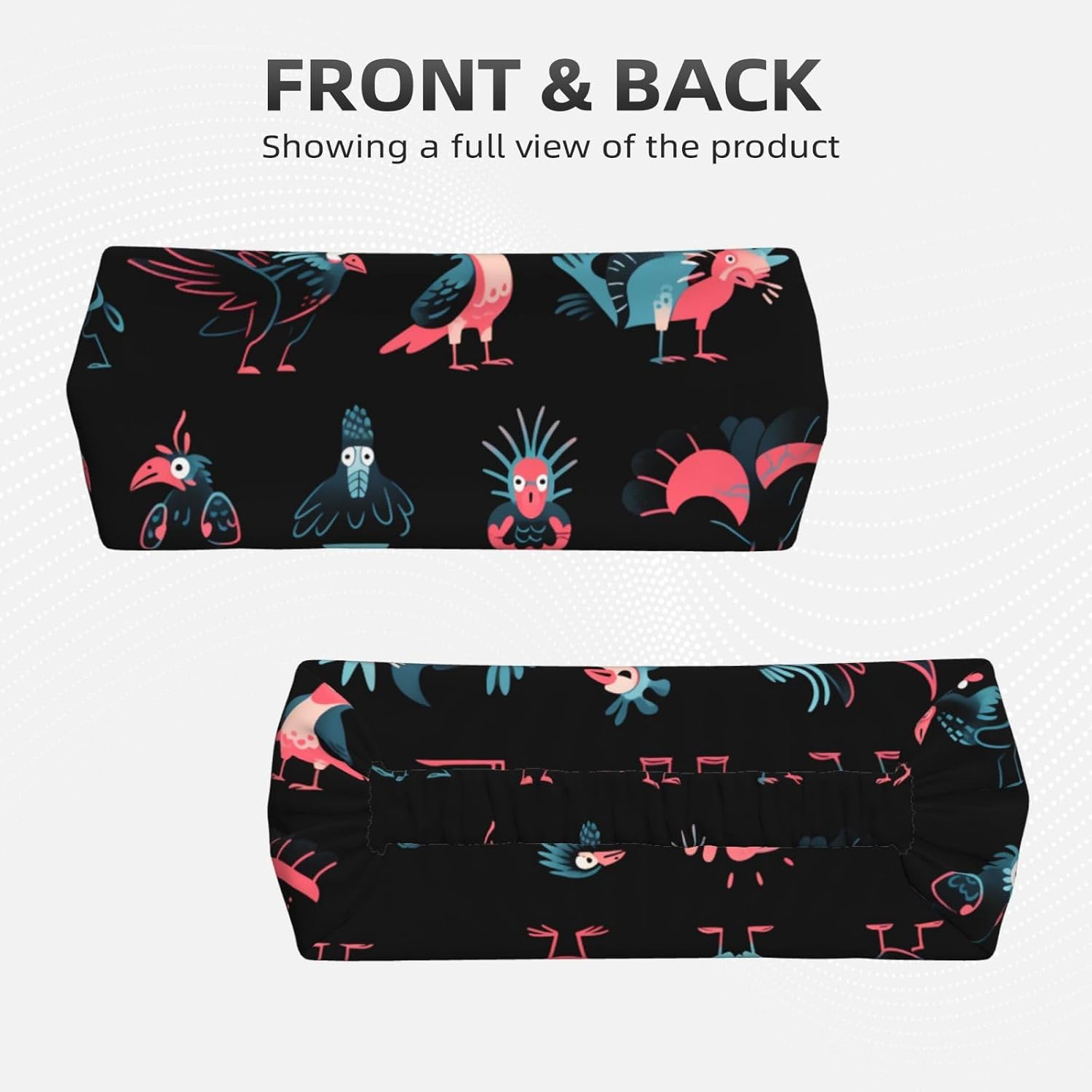 Unisex Workout Headbands Non Slip Sport Sweatbands Yoga Hairbands for Travel Fitness Athletic Moisture Wicking - Mexican Otomi Animals image 2