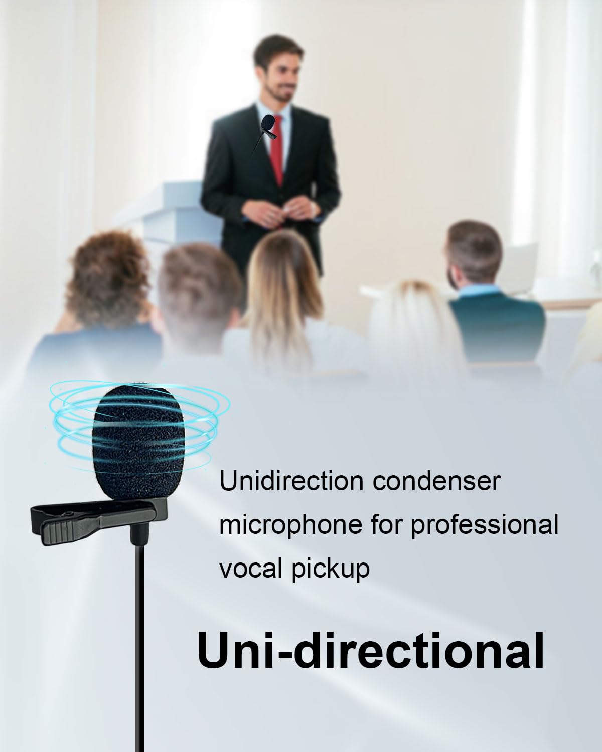 Shure Lavalier Lapel Microphone Ta4f Plug 1.5M Unidirectionnel Condensateur pour YouTube Performances Interviews
