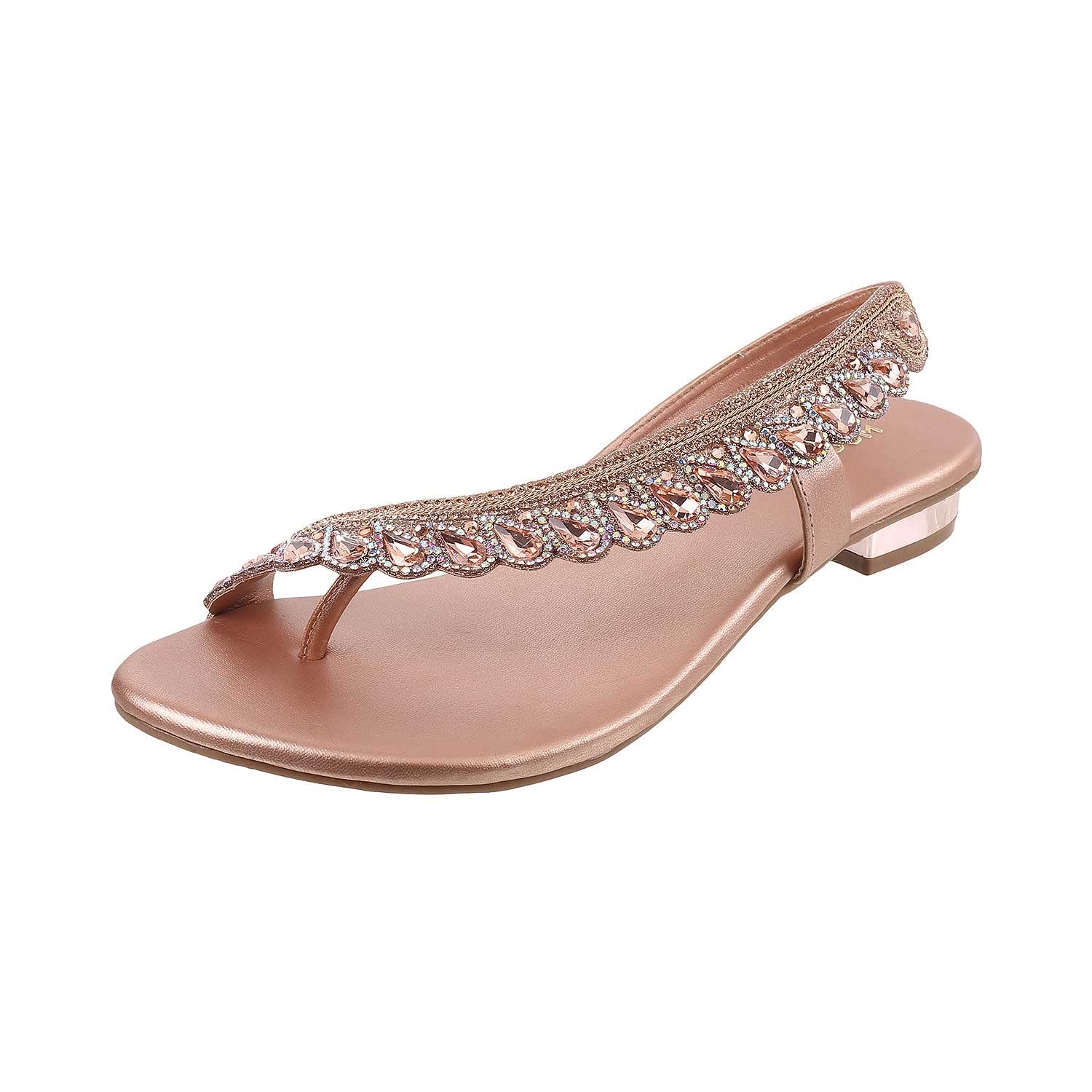 Mochi Womens Synthetic Rose Gold Sandals (Size (7 UK (40 EU)) (B0B82JJZ7D) Amazon Price History, Amazon Price Tracker