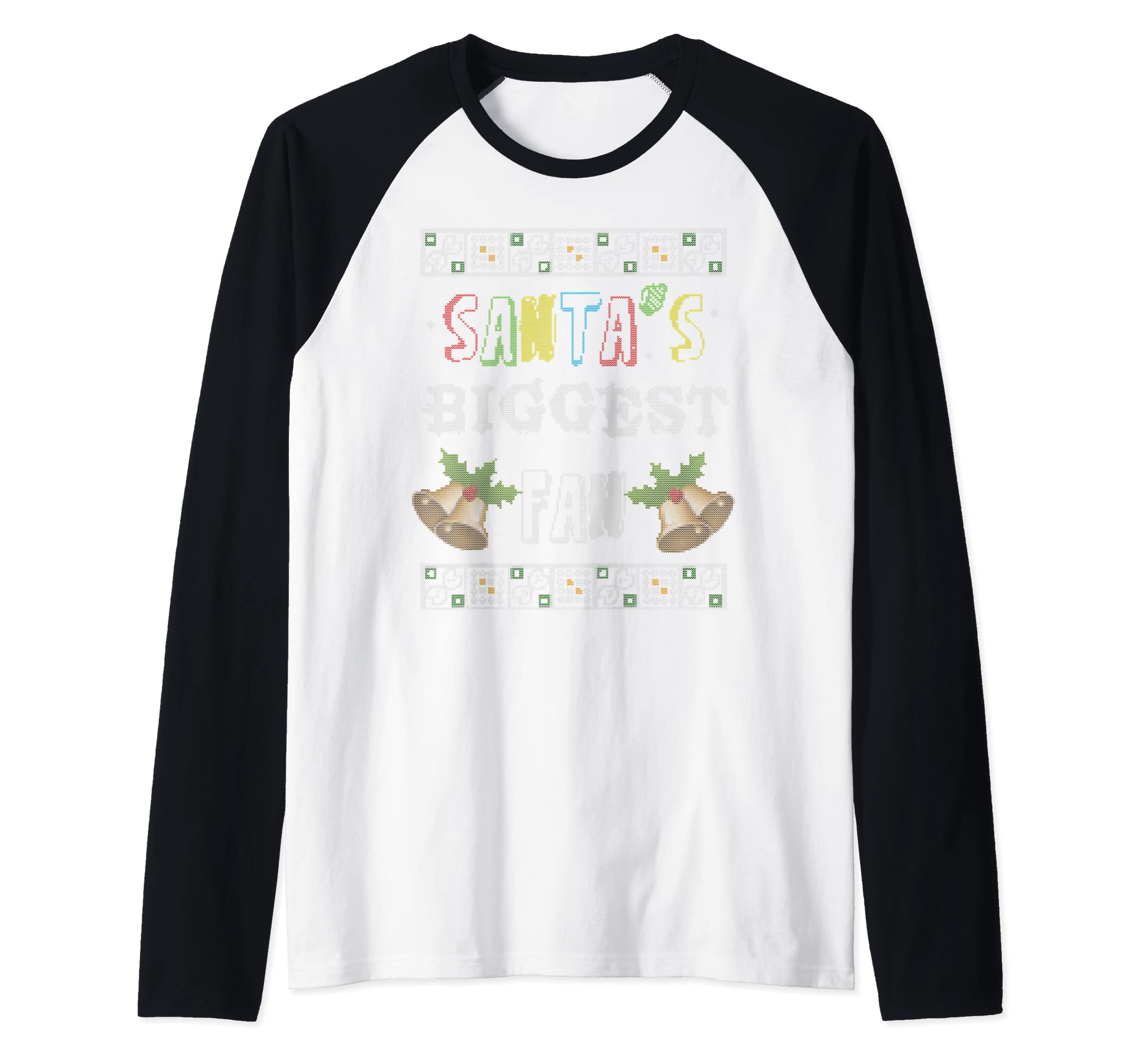 Santa's Biggest Fan Neyyru MerchSanta's Biggest Fan Christmas Merch Raglan Baseball Tee