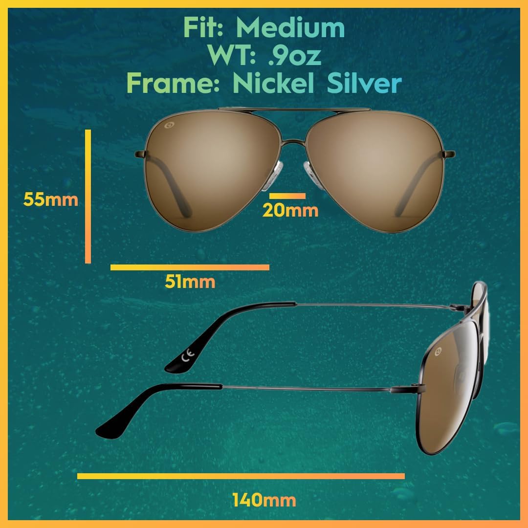 Flying Fisherman Crew Polarized Sunglasses for Men, Women, Fishing, Boating, Outdoor Sports, 100% UV Protection