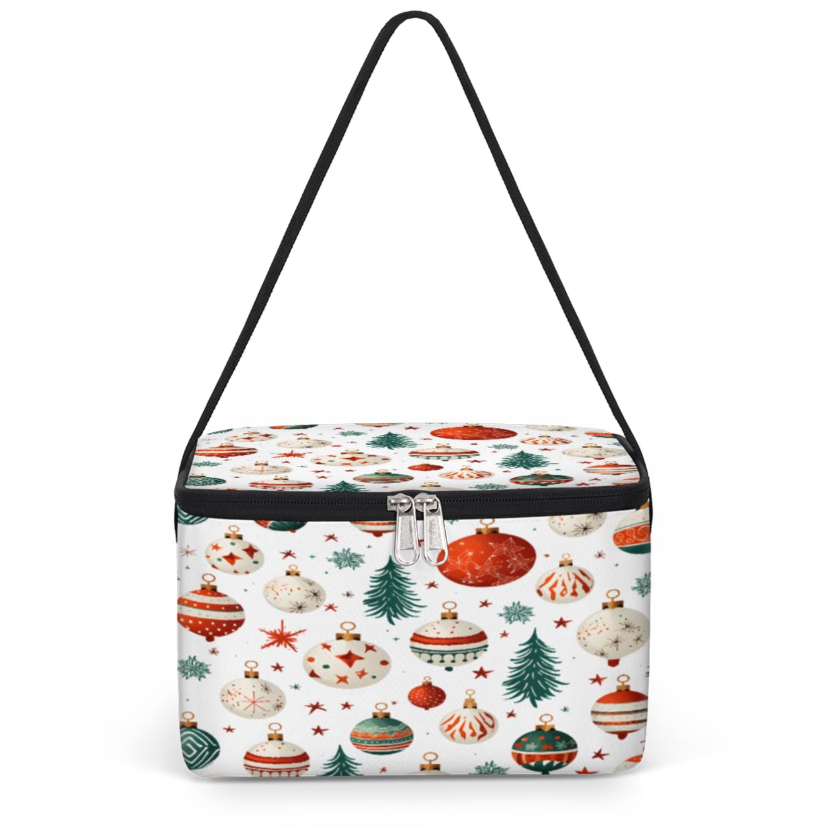 Christmas Decoration Lunch Bags for Women Men 9 Cans, Hot & Cold Food Delivery Bag Insulated Grocery Bag Insulated Lunch Box Cooler Bag for Office Work Picnic Beach