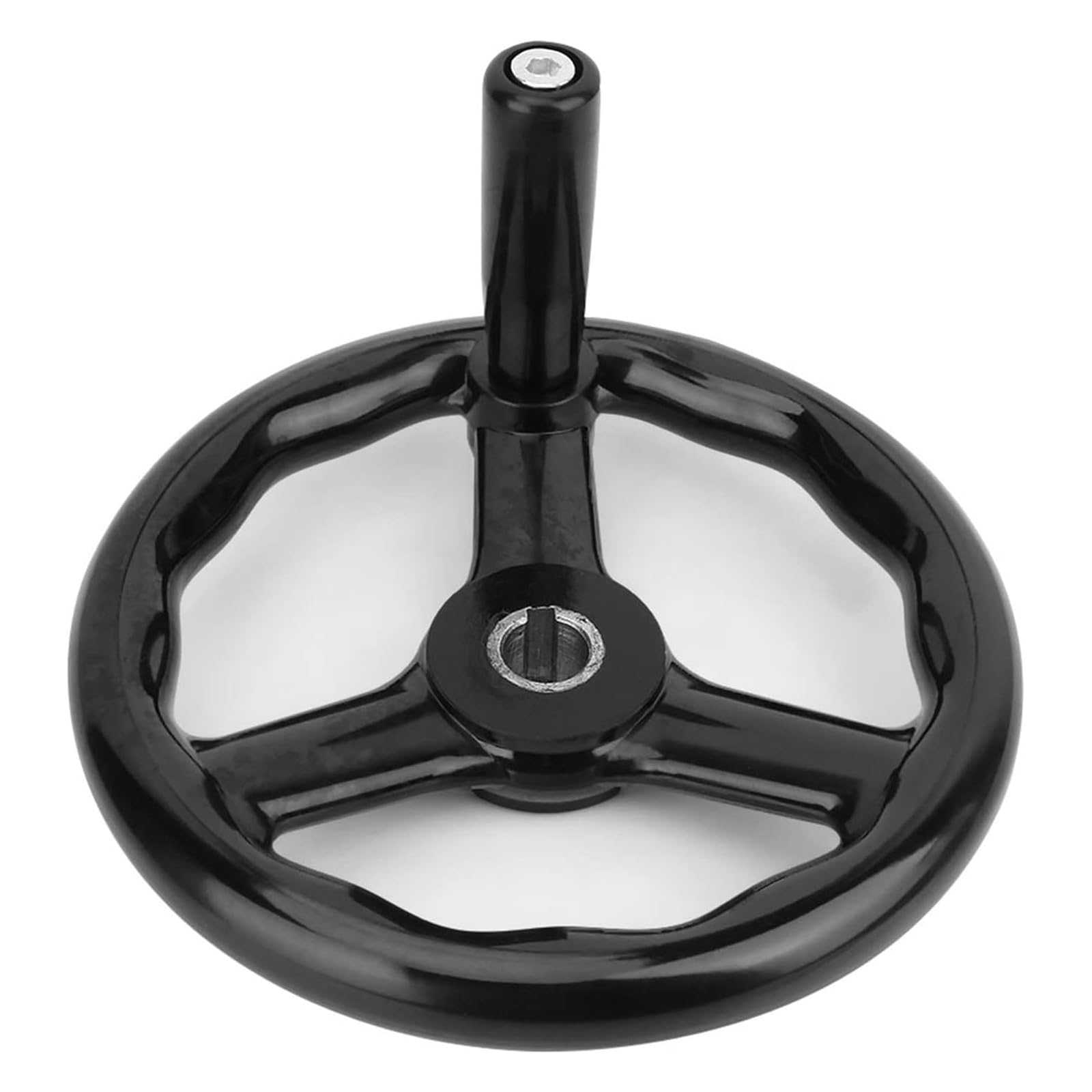 Ergonomic Polyamide Hand Wheel for Machine Equipment Highlighting 3 Furrows Strengthened Grip and Agreement Commercial Manual Action Wheel