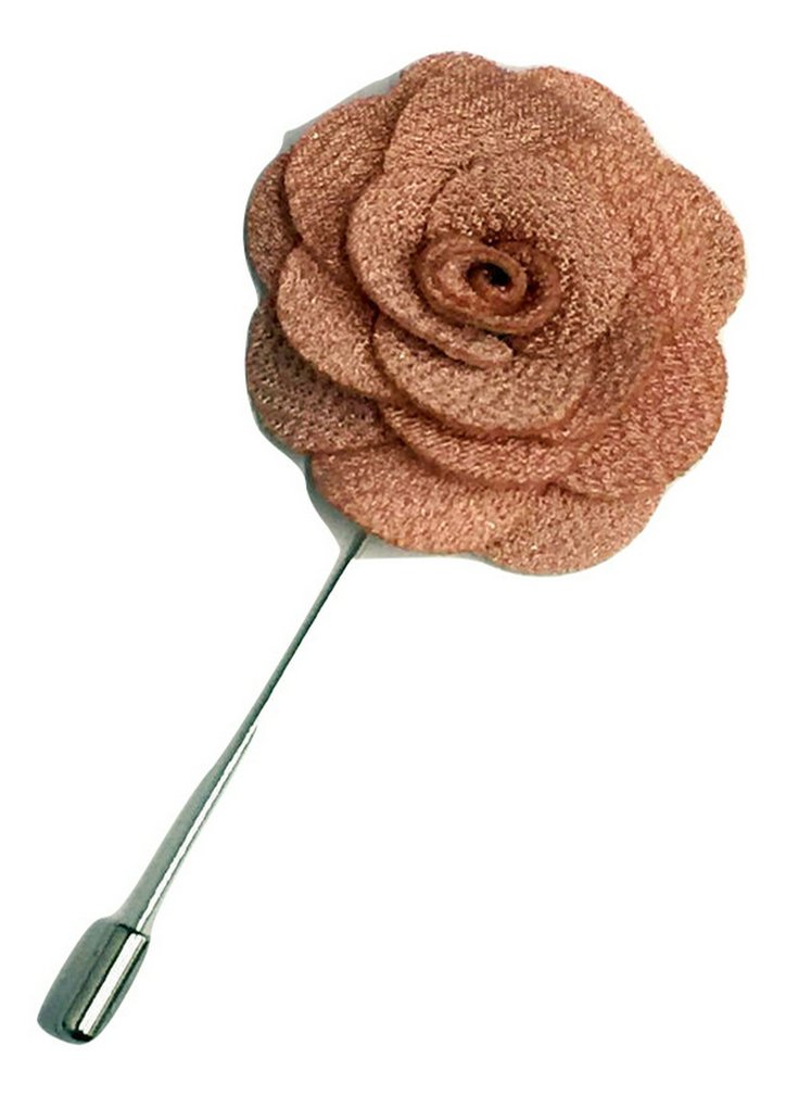 L&L® Smart Handmade Flower Brooch Boutonnière Suit Lapel Wedding Party Accessory UK (Coral)