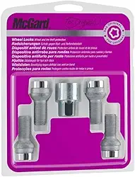 Parafuso Antifurto Mcgard original Kit de Roda c/porca chave segredo importado contra roubo e remoção resistente cromado homologado montadoras (28018)