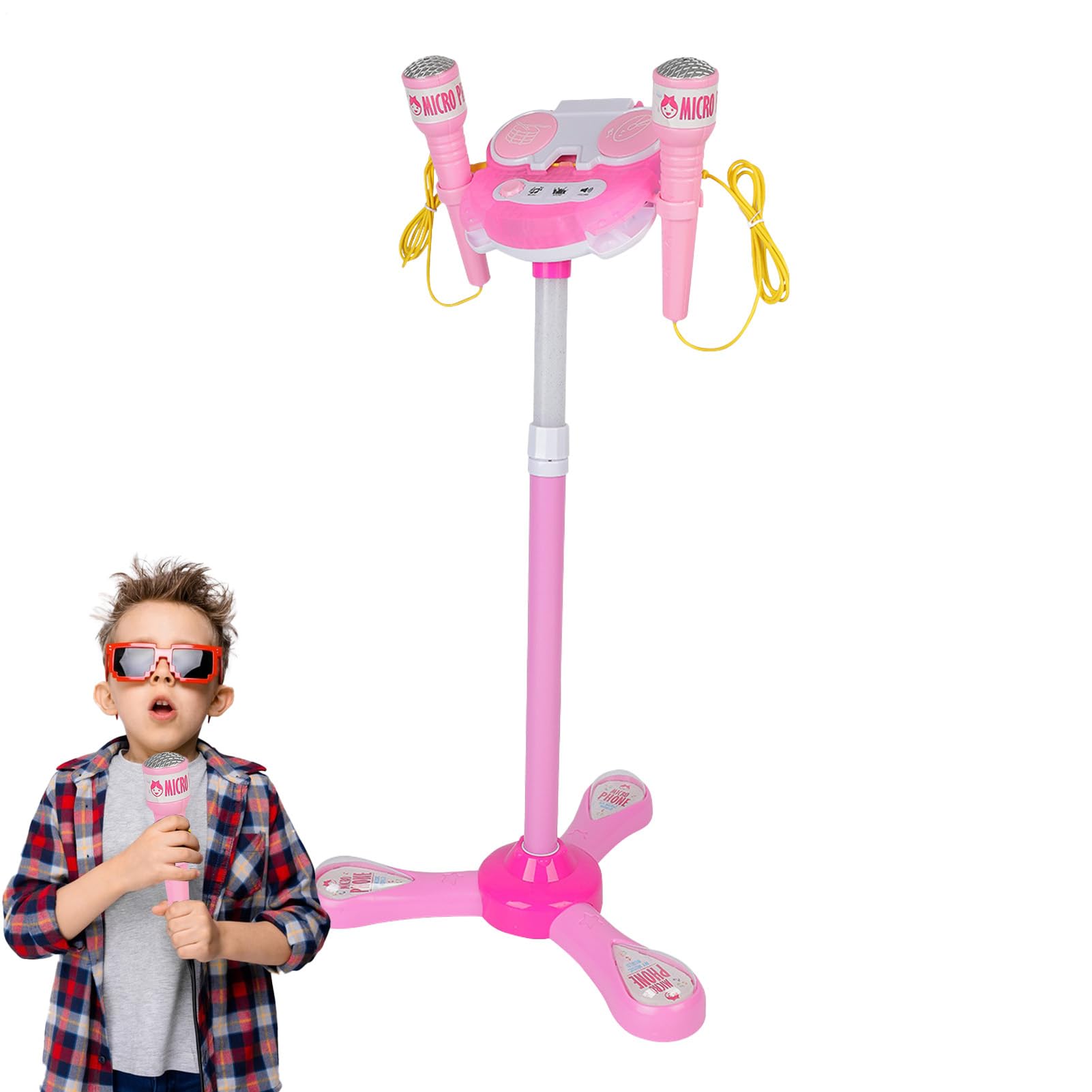 Microfono canto per bambini, per karaoke, set da , microfono da terra | giocattolo con supporto