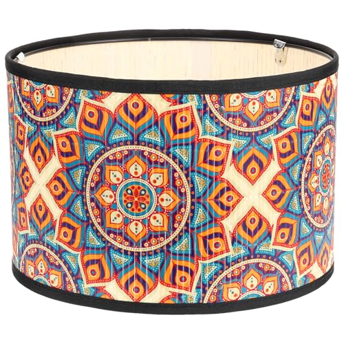 Abat-jour suspendre intérieur grand format en bambou pour lampe et lustre rétro