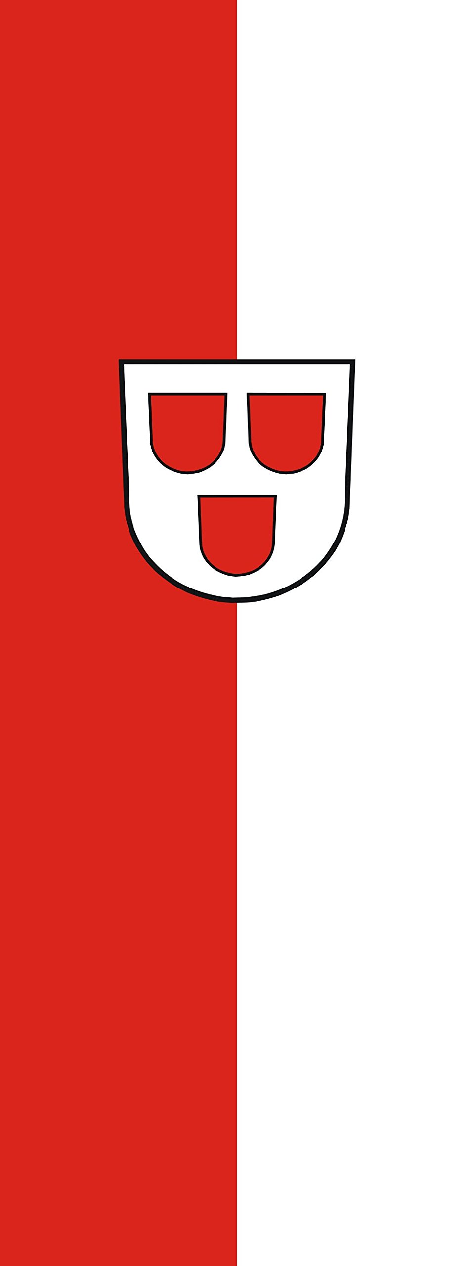 Drapeau Schiltach de 6m² grand pavillon vertical haute visibilité 400x150cm