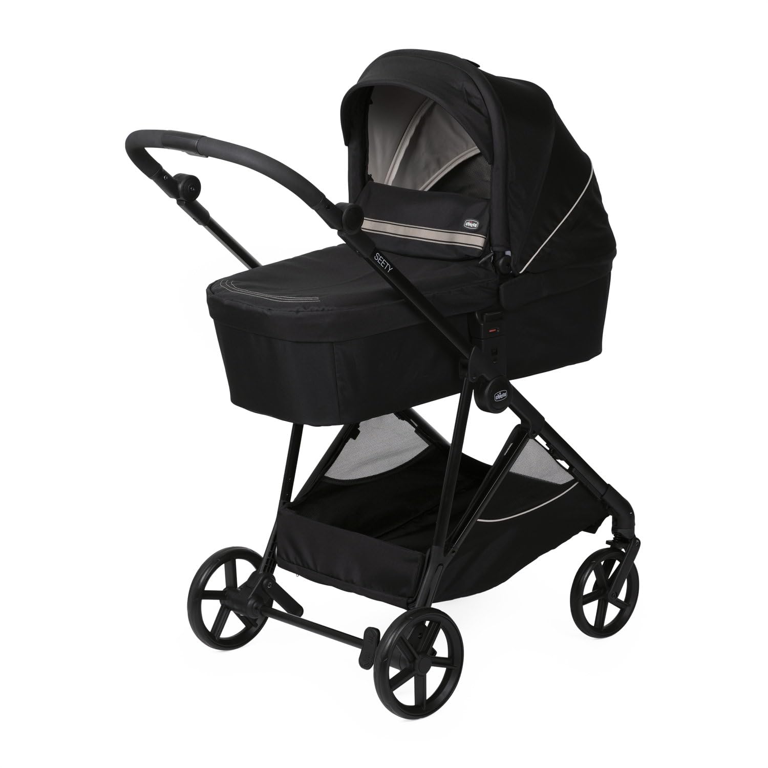 Chicco, Nacelle Seety, Nacelle Spacieuse et Rembourrée pour la Poussette Seety, Se Fixe sans Adaptateur, Légère et Pratique, 0 Mois