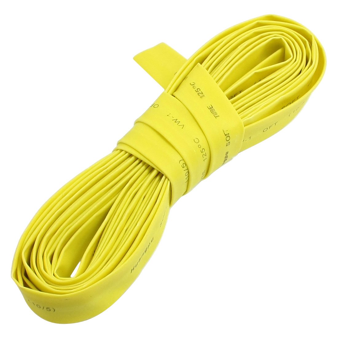 uxcell Yellow 10mm Diameter Heat Shrink Tubing Shrinkable Tube Wire Wrap 5M Thin Wall Heat