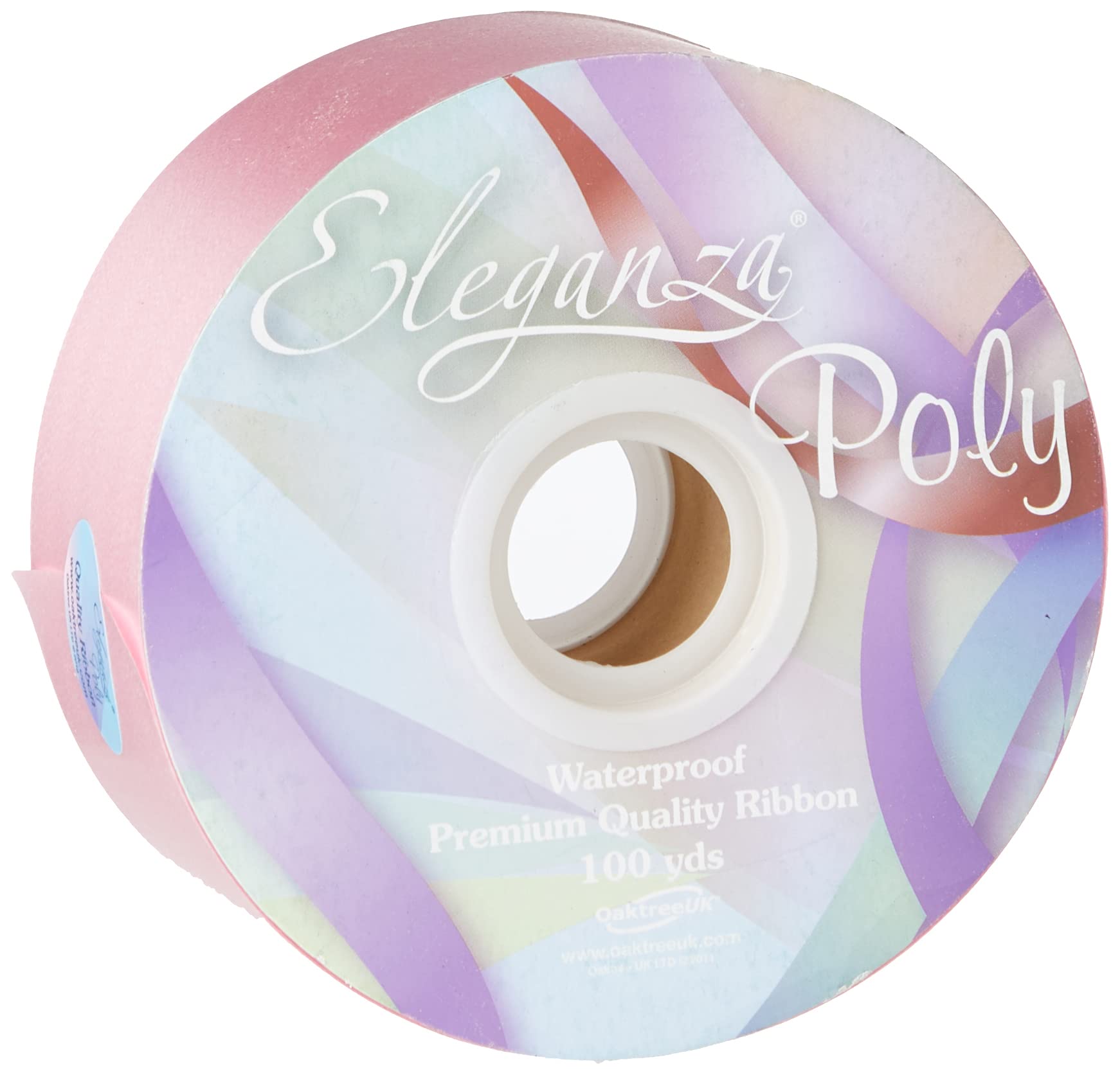 Eleganza Waterproof Poly Ribbon, Light Pink, 50 mm x 91 m