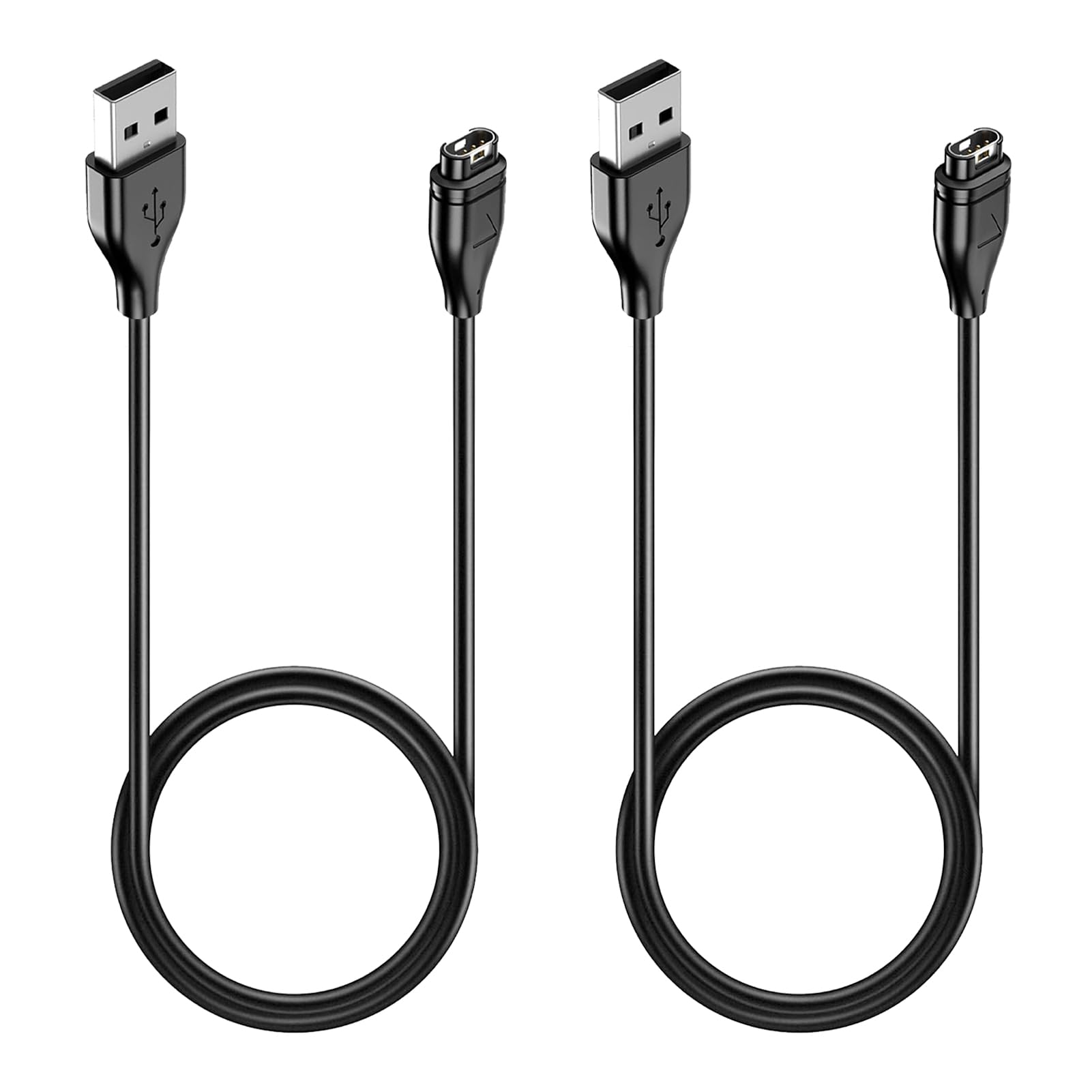 2 Pezzi Caricatore Cavo compatibile con Garmin Fenix 7/6/5 Series, Forerunner 945/935/745, Vivoactive 4/3, Venu, Instinct, Approach S60/S40, D2 Delta, Caricabatterie, Cavo di Ricarica USB da 1M, Nero