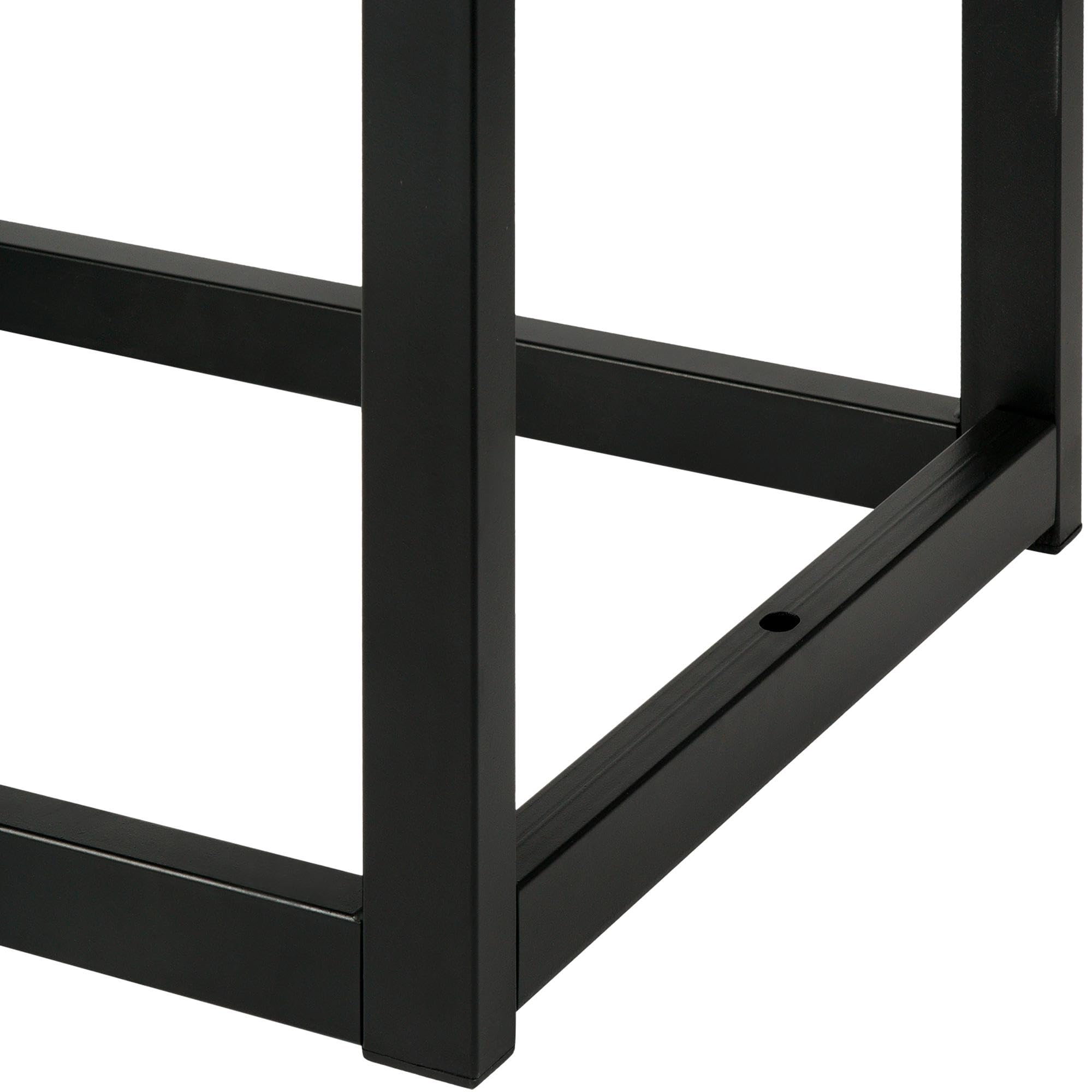 CLP Panca Polson, Moderna, Struttura Nera, Velluto, Trapuntata, Protezioni per Pavimenti, Design, Colore:Nero, Dimensione:150 cm