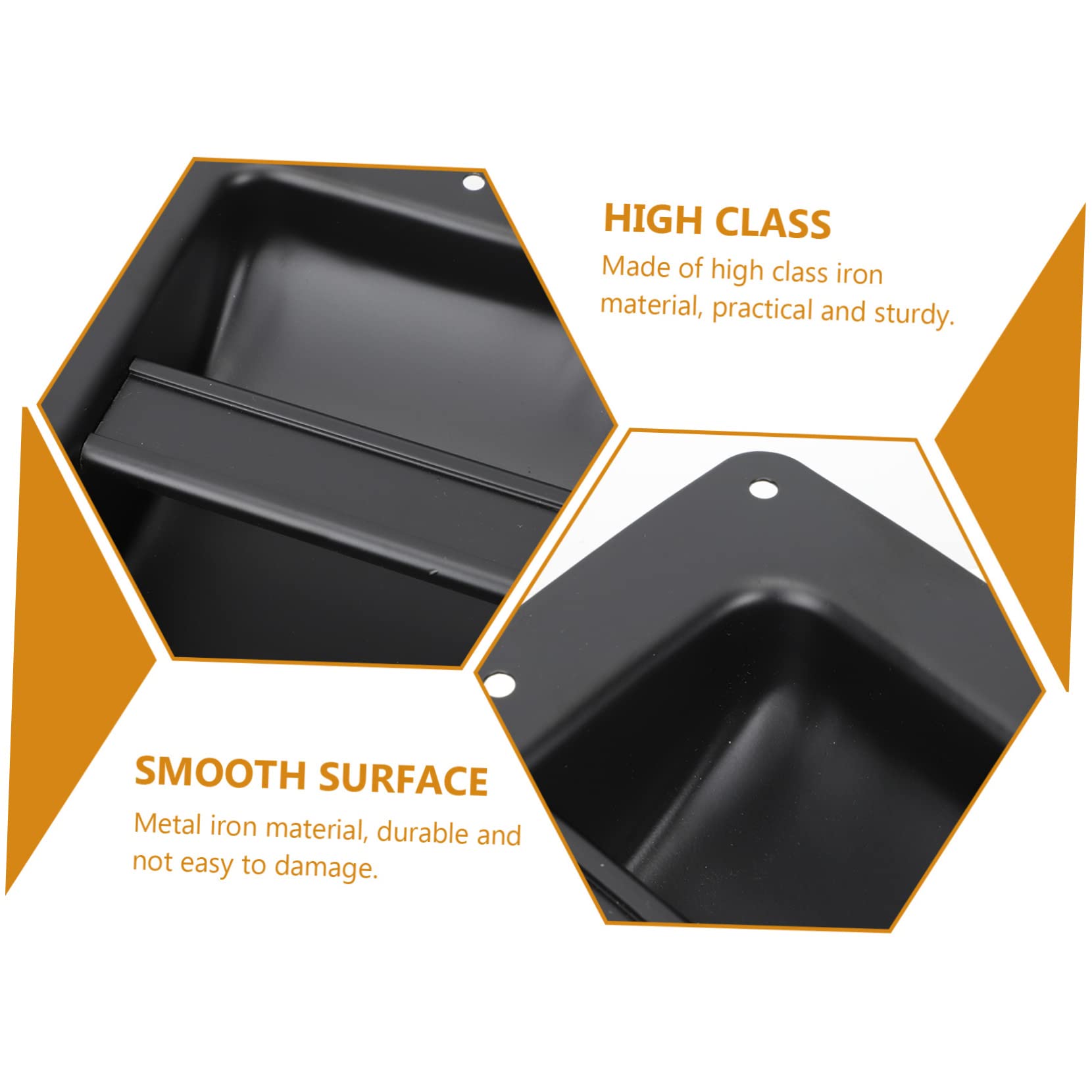 Wakauto Simple Iron Speaker Handle Lightweight and Handle for Easy Carrying for Speaker Cabinets Barn Doors and More Black Design