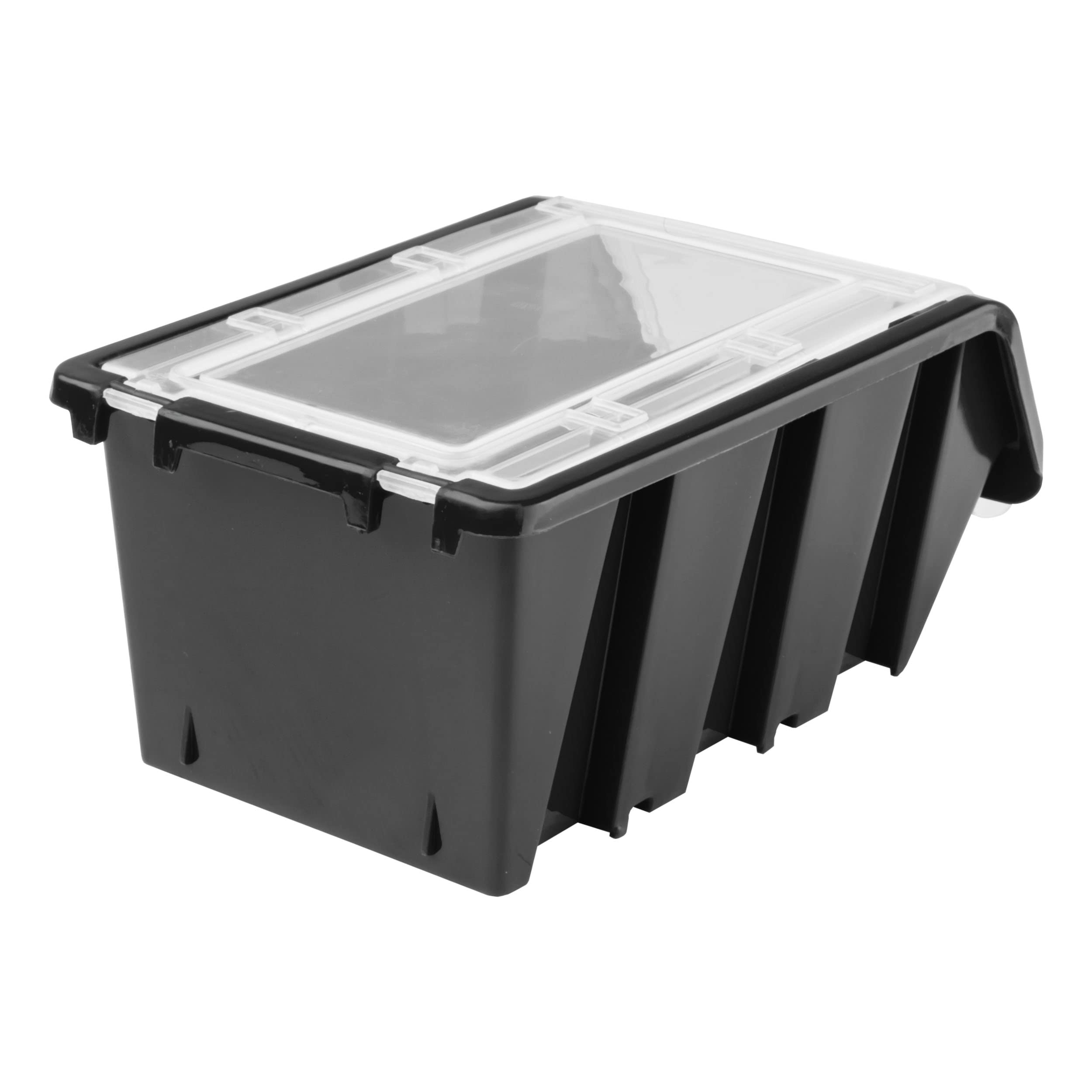 System magazynowy regał warsztatowy | 117 x 78 cm | 40 szt. pudełko | regał ścienny z pojemnikami do układania w stos – płyty ścienne, bardzo mocny regał do przechowywania, regał magazynowy