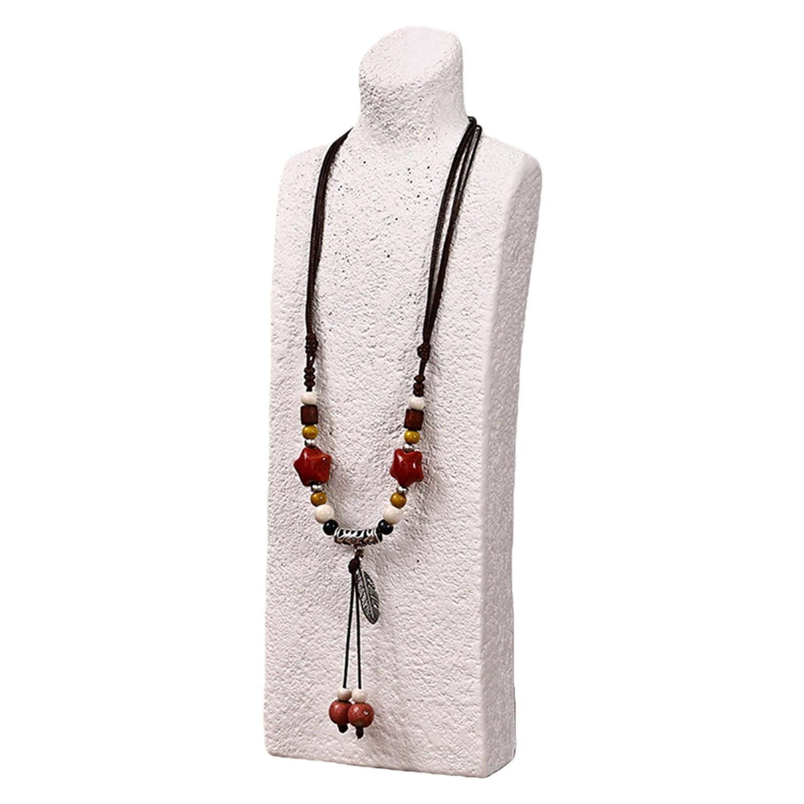 Jazuaiao Multipurpose Resin Display Model Accommodating Necklaces Earrings and Bracelets Efficient Space Saving Designs Resin Jewelry Holder