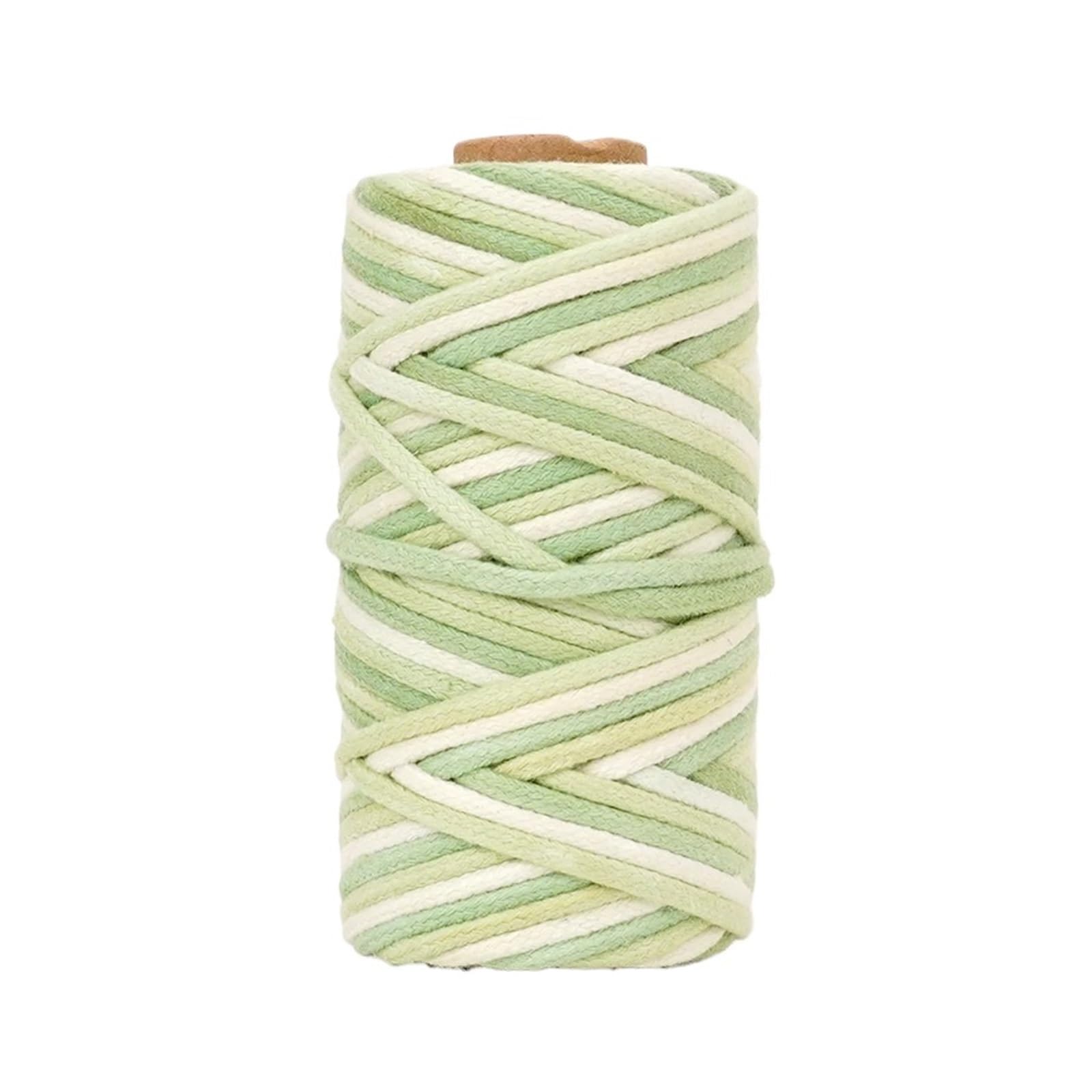 Cotton Macrame Cord 3.0mm Soft Multicolor Cotton Rope 30M per Roll Core-Spun Piece-Dyed DIY Macrame Cord for Bracelets Handcraft Braiding(Color5)