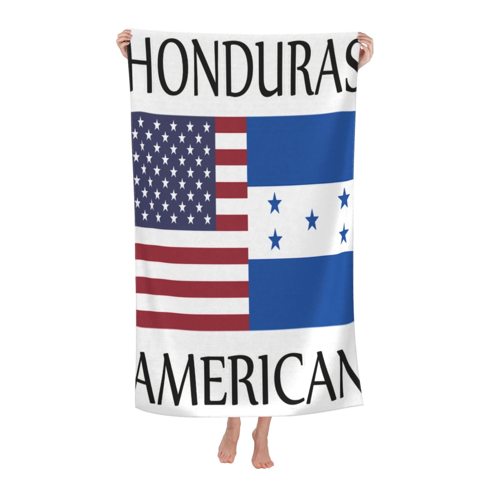 LSRCPD Beach Towels Honduras American Flag Pool Swim Travel Yoga For Women Men 80X130Cm