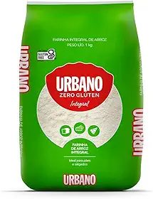 Urbano, Farinha de Arroz Integral, Zero Glúten - 1kg