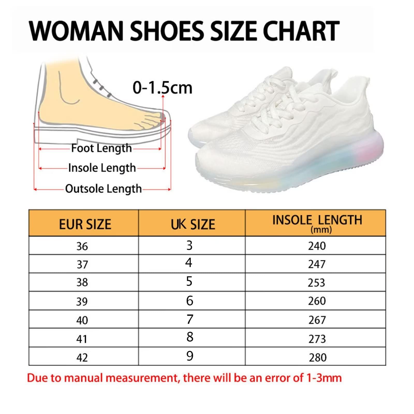 Damskie buty do biegania Lekkie buty do chodzenia Siłownia Fitness Trampki, Pielęgniarka nadruk biały, 42 EU