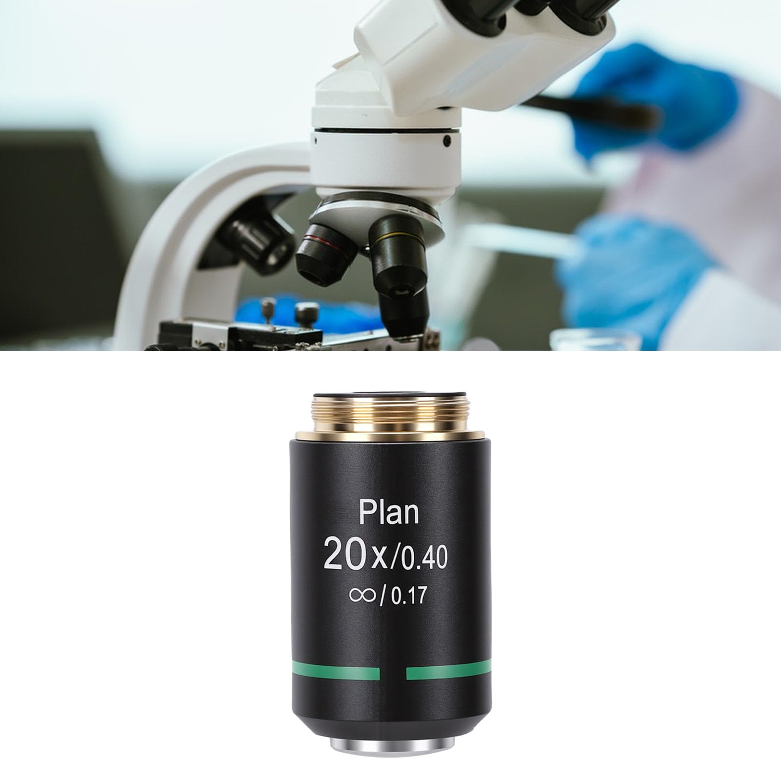 Ausla Plan Mikroskopowy Obiektyw, Gwint RMS 20.2mm (20X)