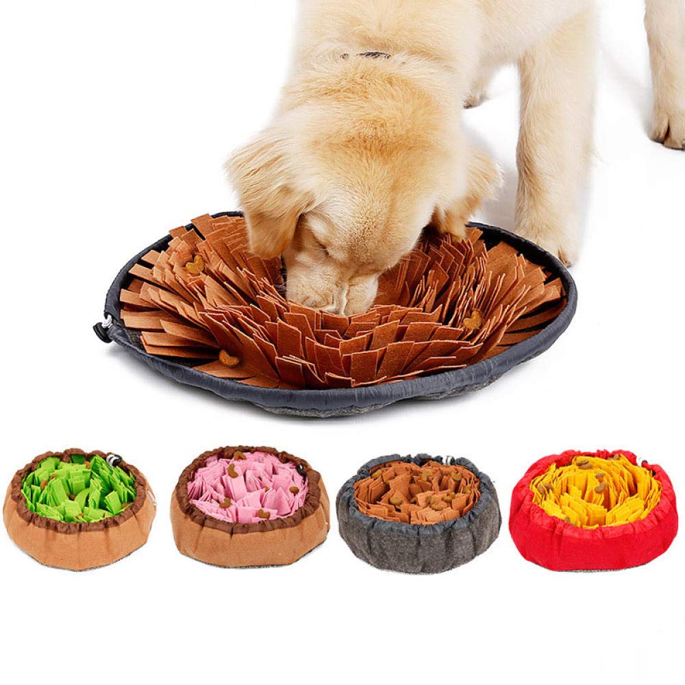 Trainingspads Für Hunde Schwarzer Hund Round Sniffing Pad Waschbare Trainingsdecke Fütterungsmatte Piecing Mehrfarbiges Hundespielzeug 1St