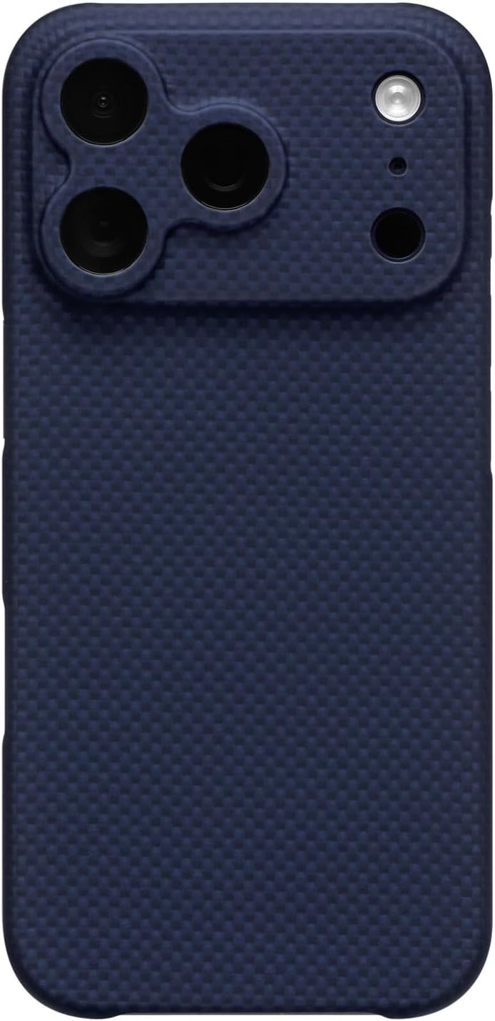 Latercase | Compatible with iPhone 17 Pro | Willy Blue | Durable iPhone 17 Pro Phone Case | 0.6mm Thin Aramid Fiber, 10 Grams, Precision Lasercut, Full Camera Protection, Nonslip Matte Finish