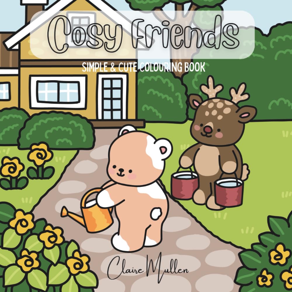 Cosy Friends: Simple & Cute Colouring Book