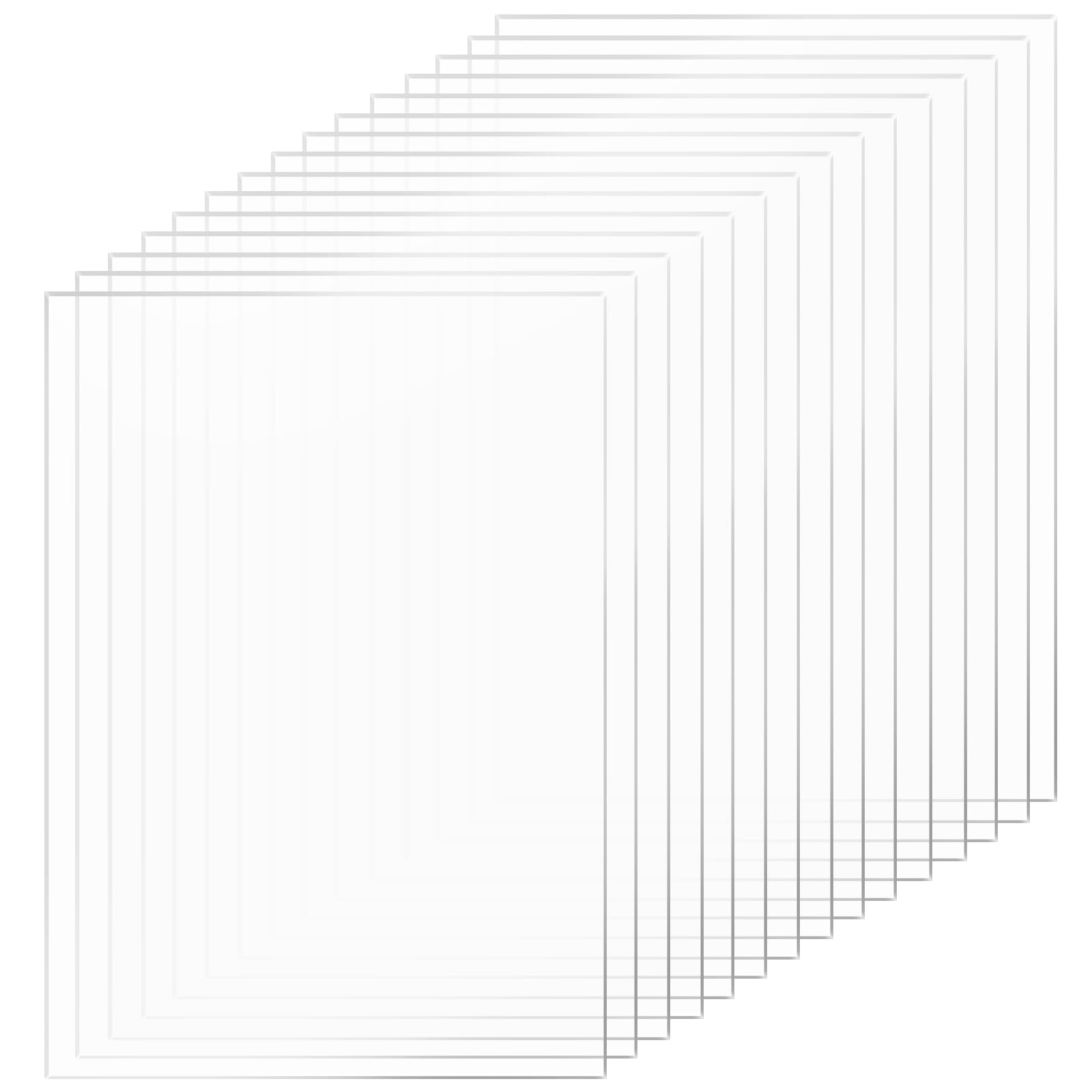 15 sztuk przezroczystych arkuszy z tworzywa akrylowego 15 x 20 cm, przezroczyste arkusze akrylowe o grubości 1 mm, przezroczysty arkusz szkła akrylowego do ramek na zdjęcia, malowanie