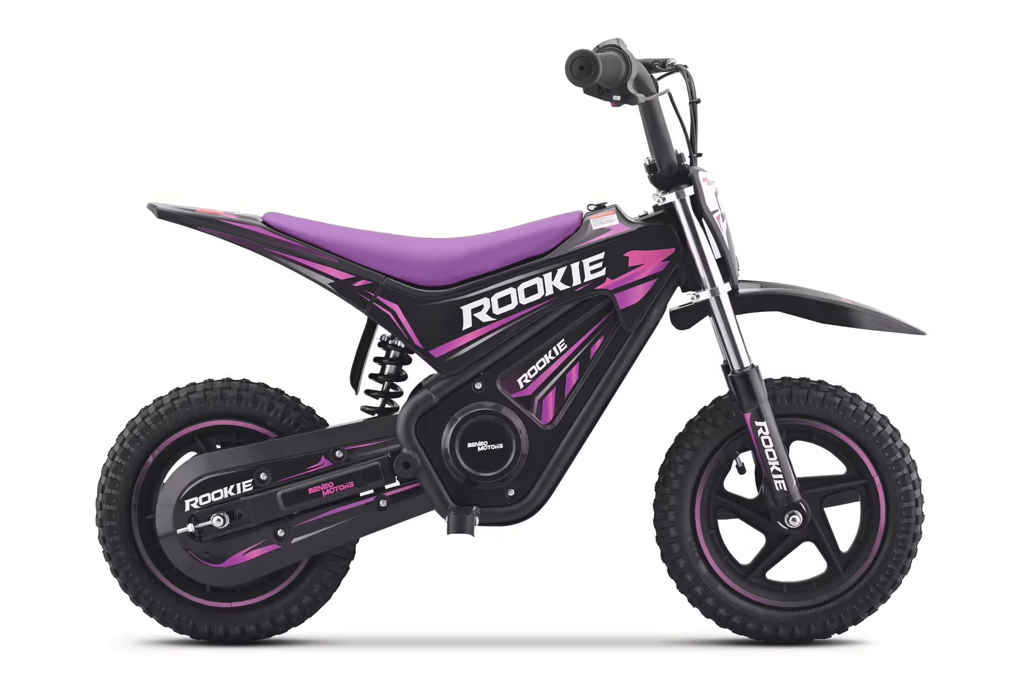 Pocket bike elettrica per bambini ROOKIE 24V (12") | Batteria al litio | Motore brushless 250 W | Freno a disco