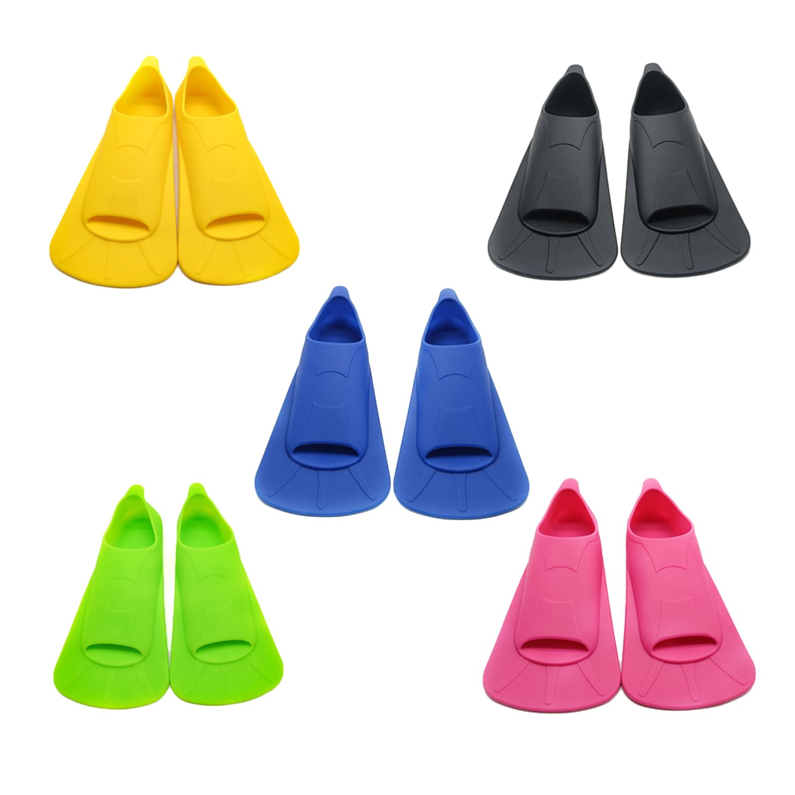 Palmes De Natation En Silicone Réglables Taille 30-46 - Courtes Pour Entraînement, Snorkeling, Adultes Et Enfants
