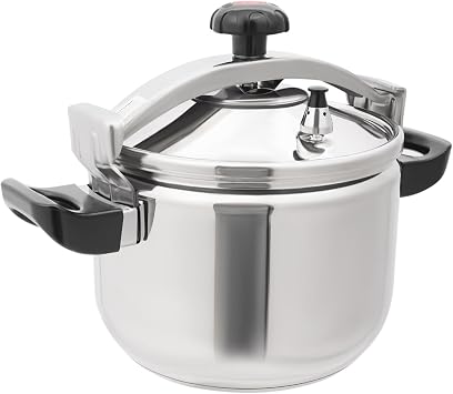 23.2 Quart Pressure Cooker Stainless Steel Pressure Cooker, Large Capacity, Commercial Pressure Cooker Clamp On Type, Single Valves for Family or Commercial Use