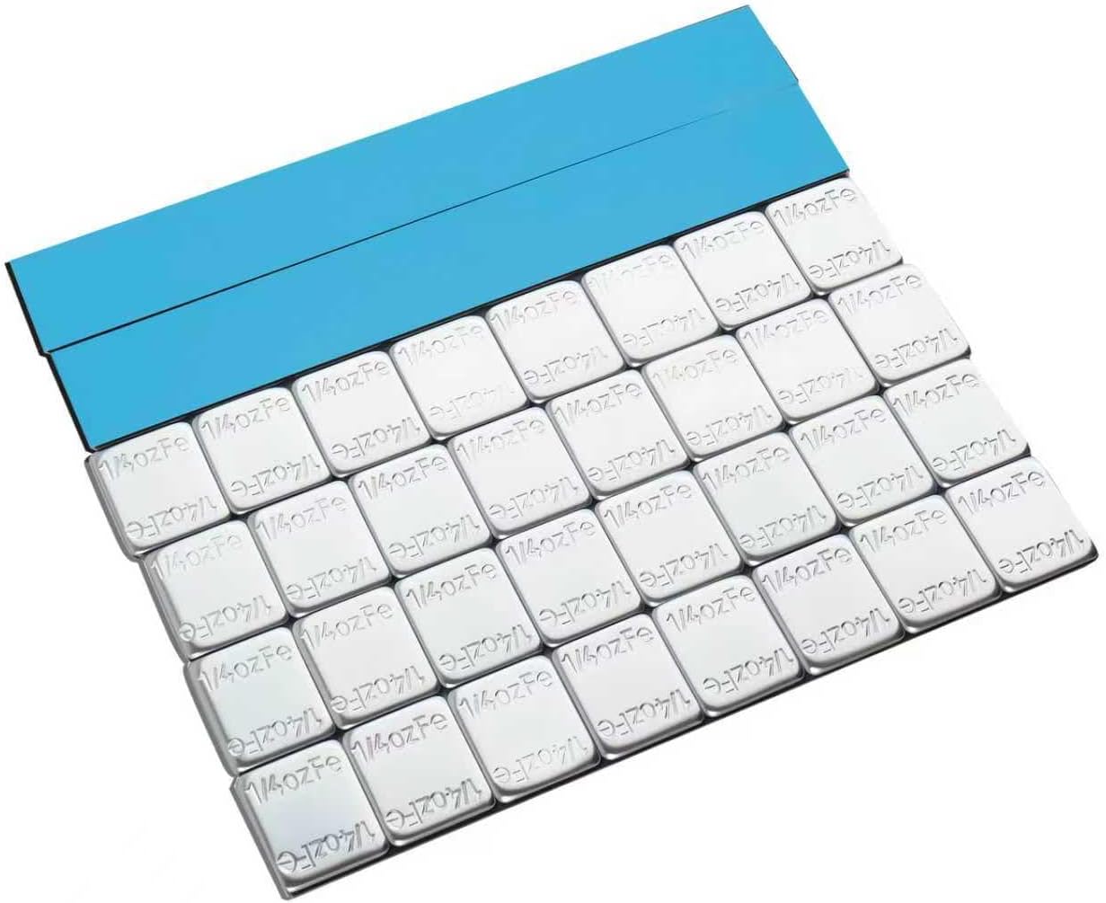 carleef 48PCS 0.25oz Self-Adhesive Wheel Weights for Cars SUVs Trucks - Lead-Free Balancing Kit, Rust-Resistant