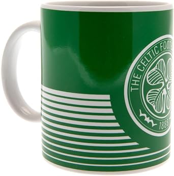 Official Glasgow Celtic FC Green with White Hoops Ceramic Mug