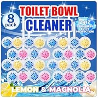 SCENTORINI WC Frisch Duftspüler Zitronen und Magnolien Duft (8er Pack), WC Reiniger sorgt für Reinigung bei jeder Spülung, Duftsteine für langanhaltend frischen WC Duft