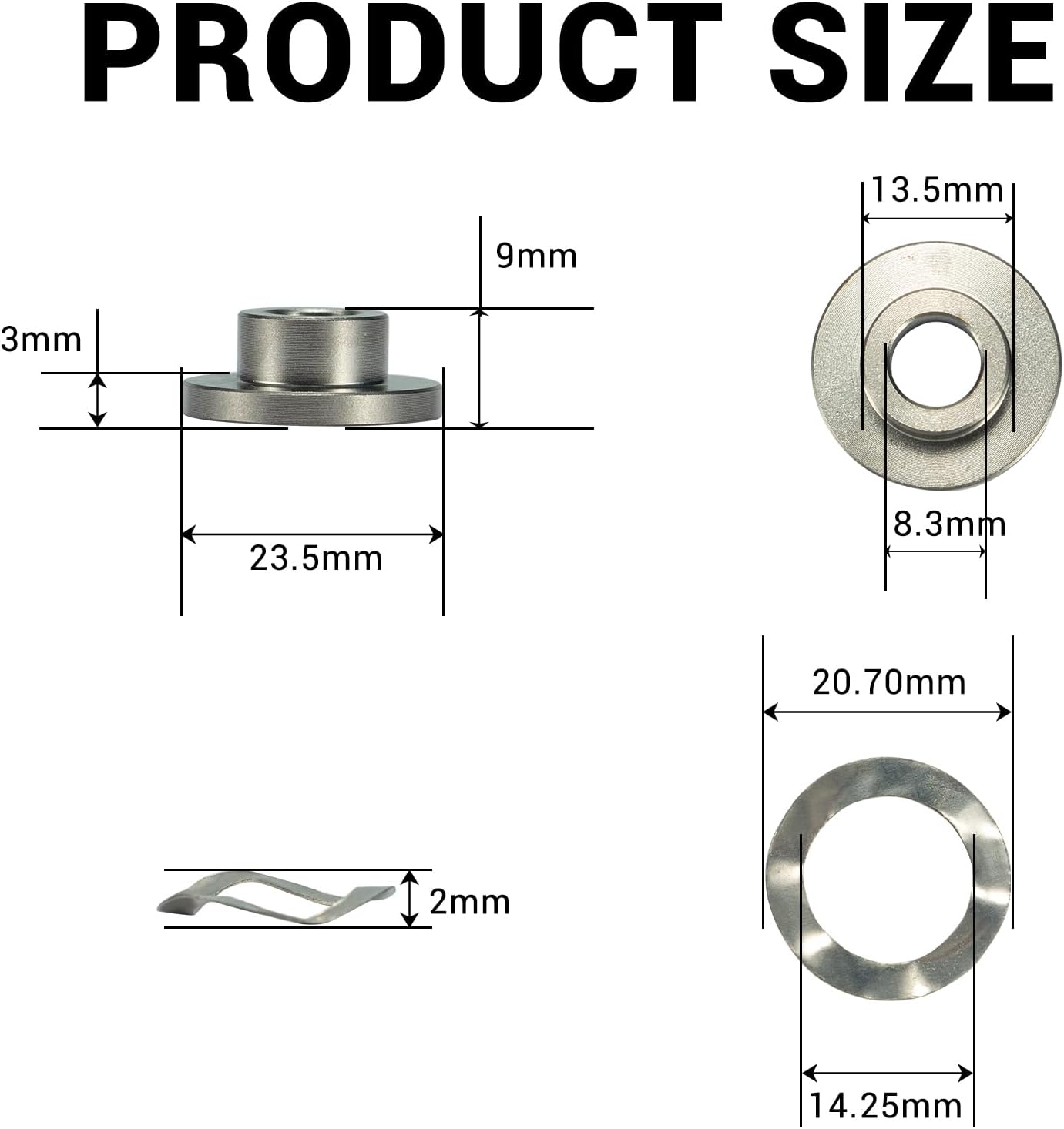 10PCS M8 Front Disc Brake Rotor Screws Hardware Kit, Bolts, Bushings & Washers Compatible with Harley Davidson Touring Electra Glide Low, Road King,Street Glide, Ultra Limited CVO Road Glide