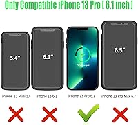 Vista 2 de Funda de carga inalámbrica para iPaPortable Batería Recargable Funda de carga inalámbrica Compatible con iPhone 13ay Cargador Case (negro)