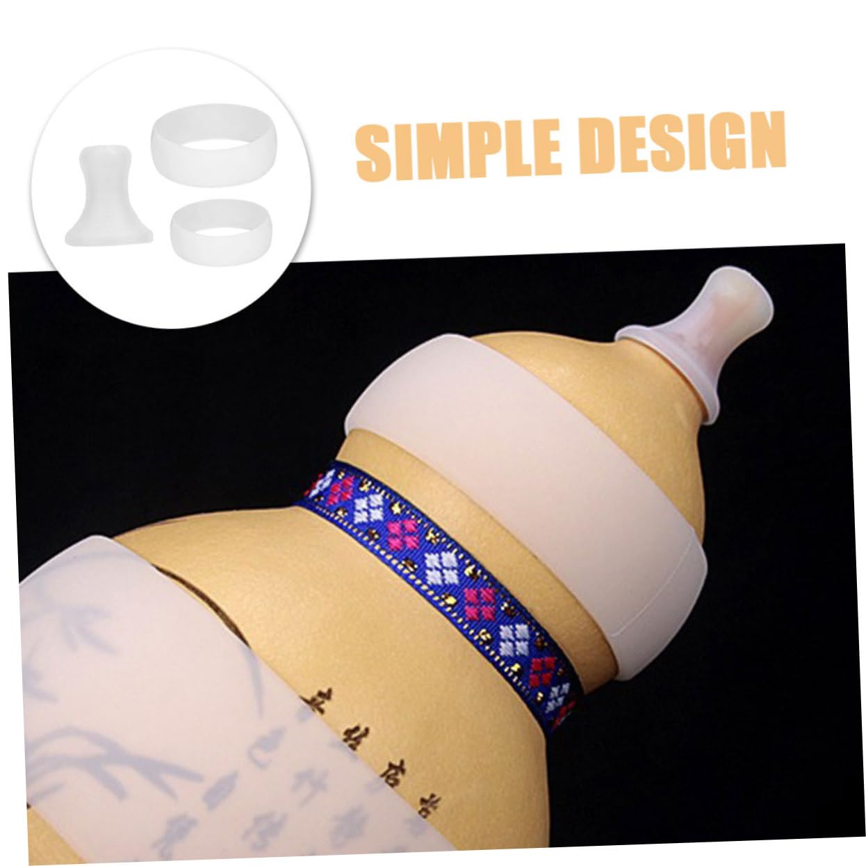 HEMOTON Flute Protective Sleeve Replacement 3pcs Silicone Flute Accessories Pink