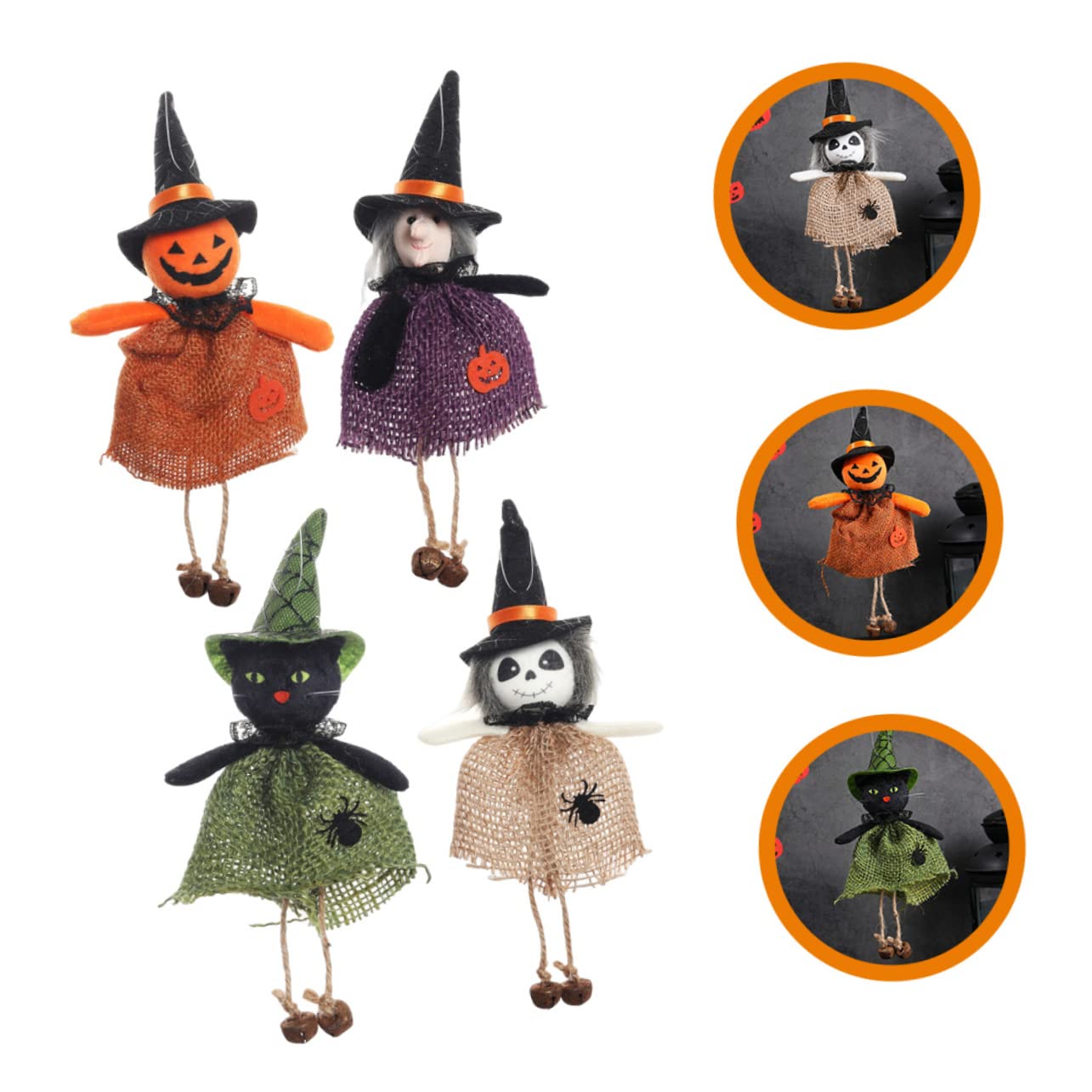Cabilock 20 Pz impiccagione della strega di halloween it halloween zucche decorazioni per feste di decorazioni per gatti appese ornamento fantasma appeso di